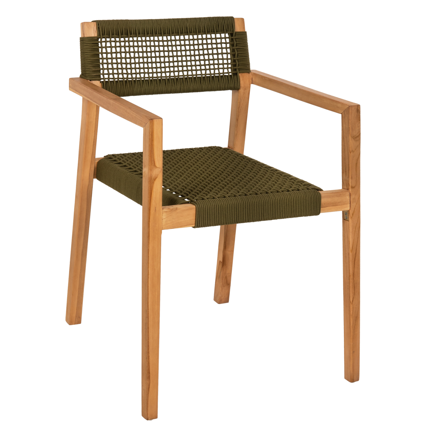 ΠΟΛΥΘΡΟΝΑ CHARLOTTE ΞΥΛΟ TEAK ΦΥΣΙΚΟ & ΠΡΑΣΙΝΟ ΣΧΟΙΝΙ 59x54x83Y εκ. 1