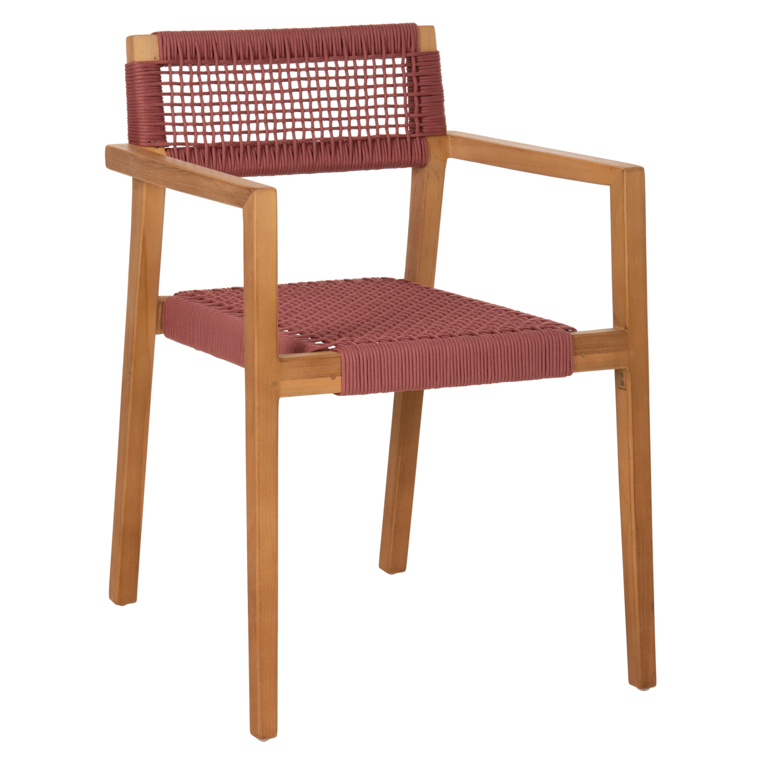 ΠΟΛΥΘΡΟΝΑ CHARLOTTE ΞΥΛΟ TEAK ΦΥΣΙΚΟ & ΡΟΖ ΣΧΟΙΝΙ 59x54x83Y εκ. 1