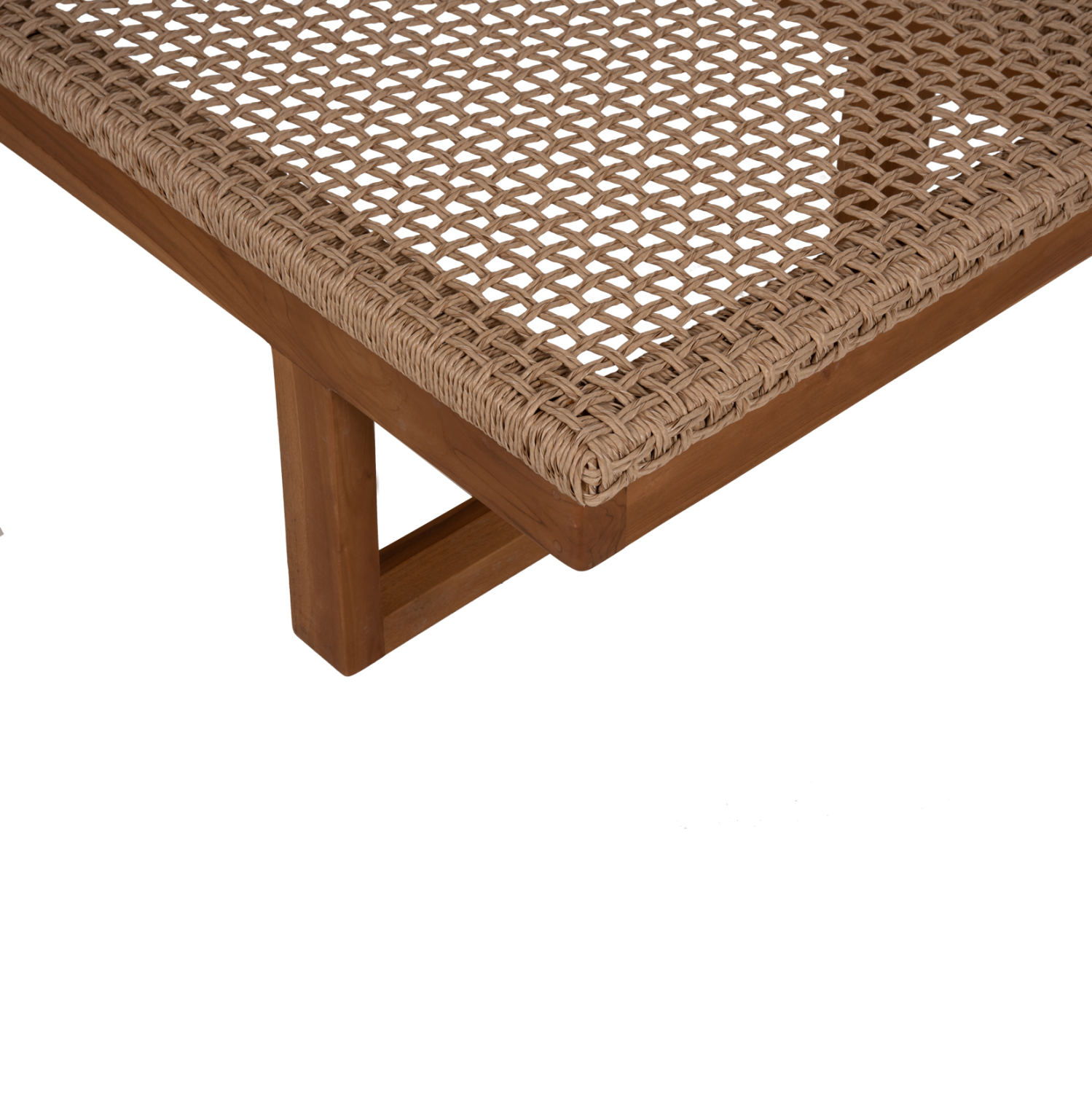ΞΑΠΛΩΣΤΡΑ PATRON TEAK ΞΥΛΟ ΚΑΙ ΣΧΟΙΝΙ VIRO ΣΕ ΠΛΕΞΗ WICKER 191x65x86Yεκ. 10