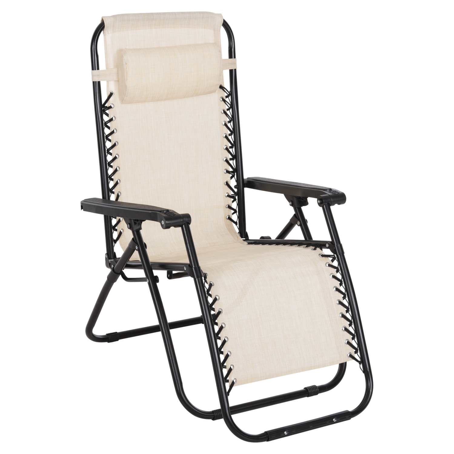 ΠΟΛΥΘΡΟΝΑ RELAX COMPANION ΜΠΕΖ TEXTILENE-ΜΑΥΡΟ ΜΕΤΑΛΛΟ 67x145x110Υεκ. 1