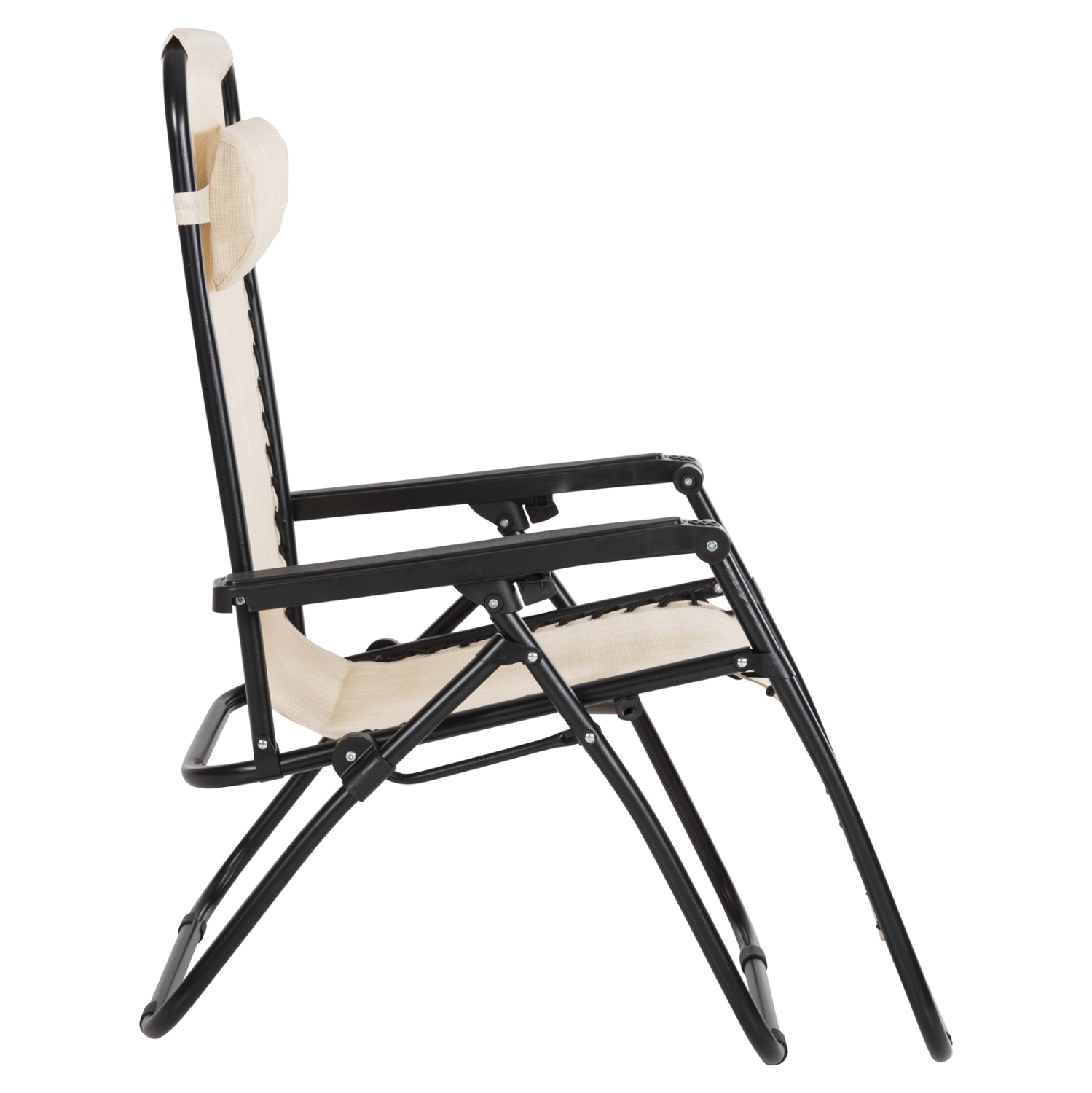 ΠΟΛΥΘΡΟΝΑ RELAX COMPANION ΜΠΕΖ TEXTILENE-ΜΑΥΡΟ ΜΕΤΑΛΛΟ 67x145x110Υεκ. 5