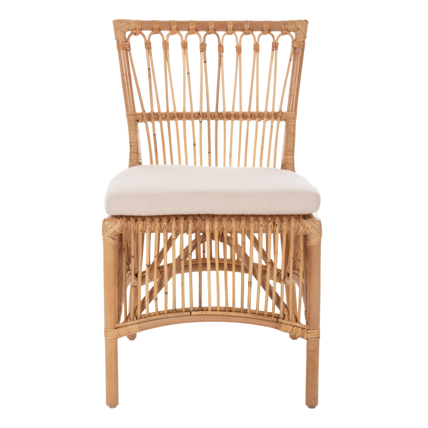 ΚΑΡΕΚΛΑ THALIN RATTAN ΣΕ ΦΥΣΙΚΟ-ΜΑΞΙΛΑΡΙ ΣΕ ΛΕΥΚΟ 53x58x91Υεκ. 3