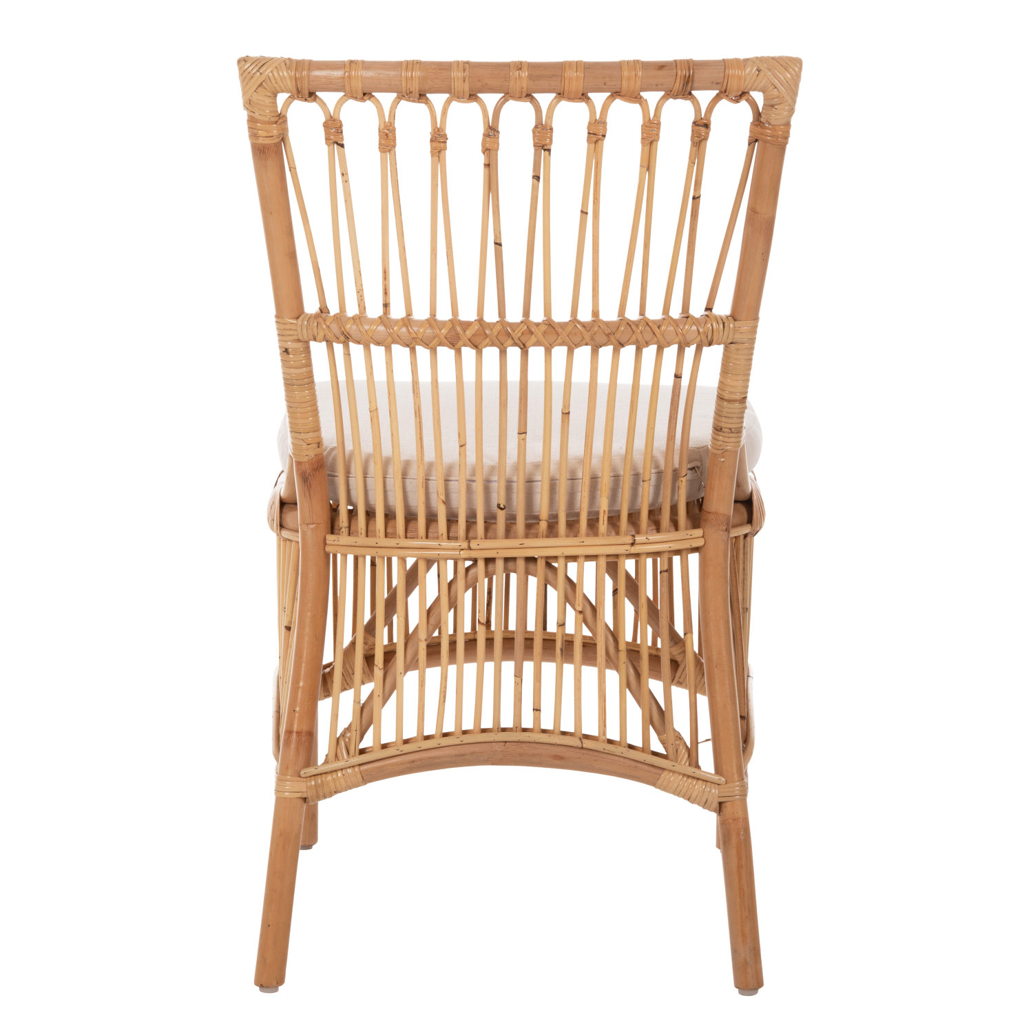 ΚΑΡΕΚΛΑ THALIN RATTAN ΣΕ ΦΥΣΙΚΟ-ΜΑΞΙΛΑΡΙ ΣΕ ΛΕΥΚΟ 53x58x91Υεκ. 6