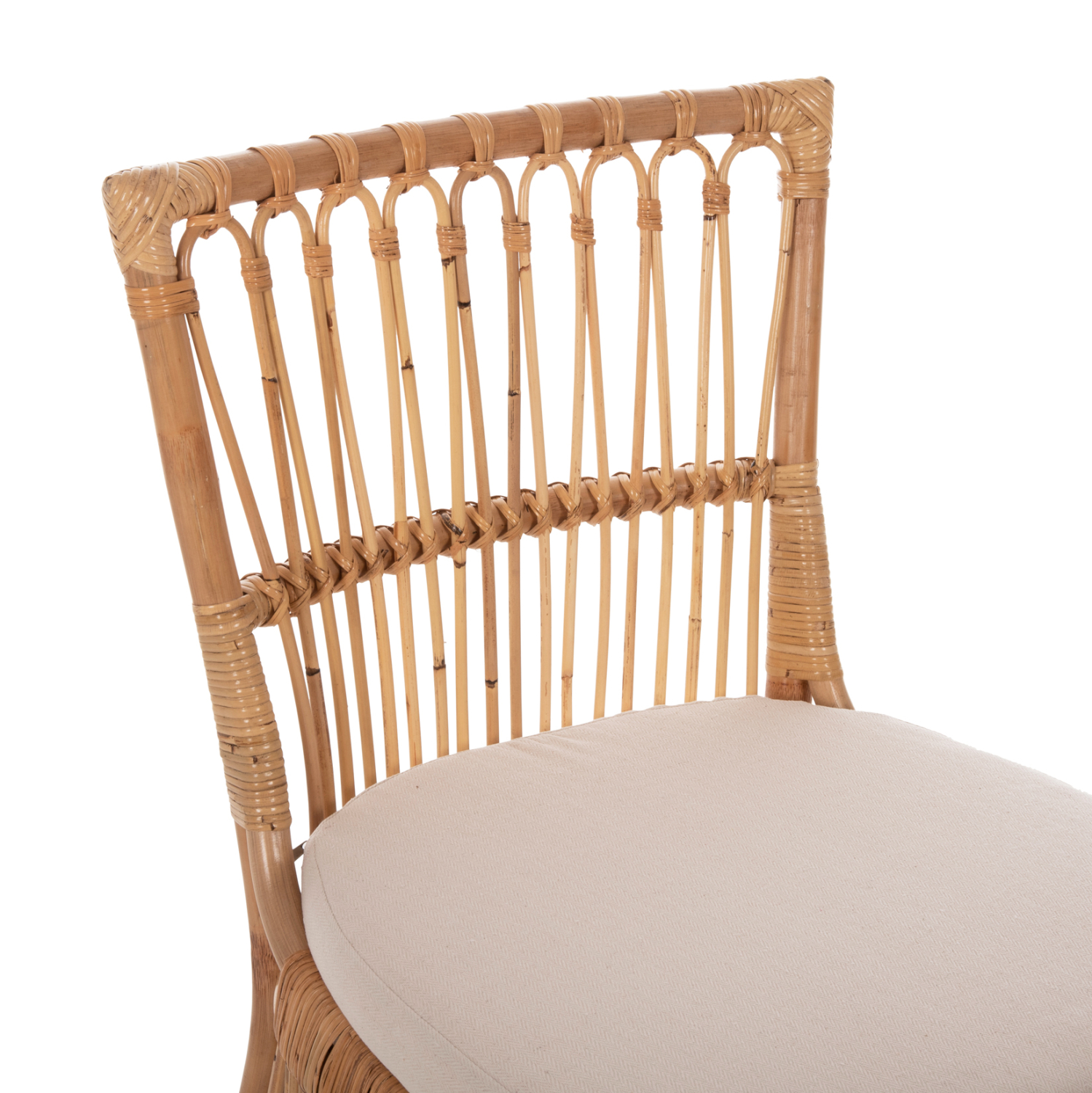 ΚΑΡΕΚΛΑ THALIN RATTAN ΣΕ ΦΥΣΙΚΟ-ΜΑΞΙΛΑΡΙ ΣΕ ΛΕΥΚΟ 53x58x91Υεκ. 7