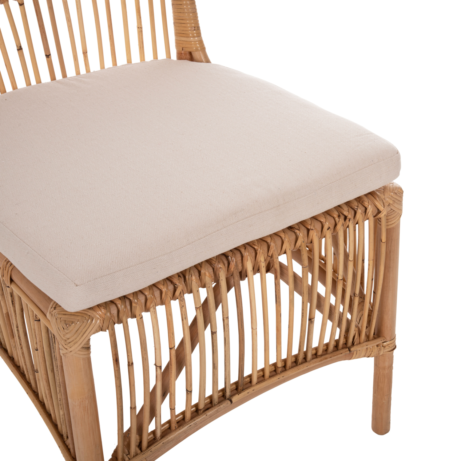 ΚΑΡΕΚΛΑ THALIN RATTAN ΣΕ ΦΥΣΙΚΟ-ΜΑΞΙΛΑΡΙ ΣΕ ΛΕΥΚΟ 53x58x91Υεκ. 9