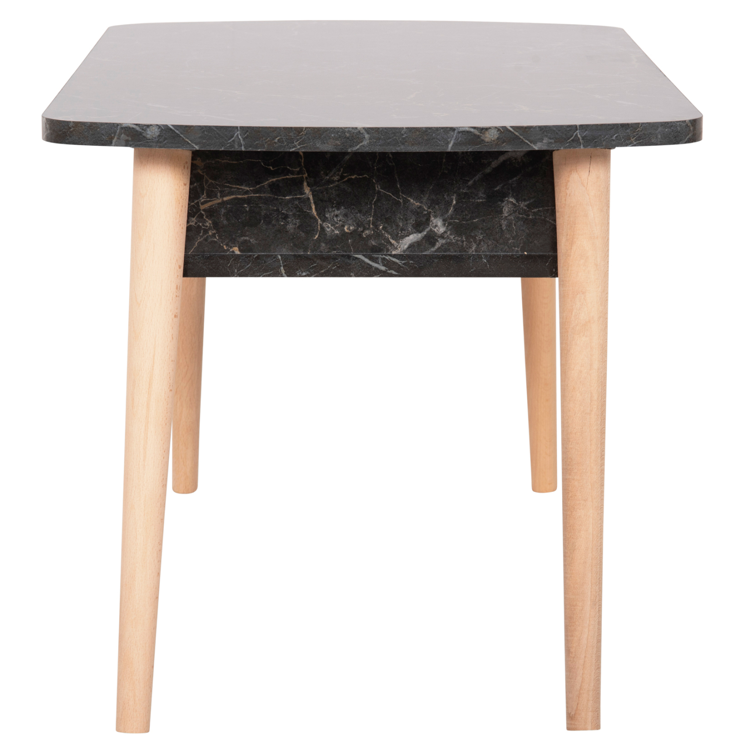 ΤΡΑΠΕΖΙ ΣΑΛΟΝΙΟΥ SLIVEN ΜΕΛΑΜΙΝΗ ΜΑΥΡΟ ΜΑΡΜΑΡΟ-ΠΟΔΙΑ ΦΥΣΙΚΟ 90x50x47,5Υεκ 4