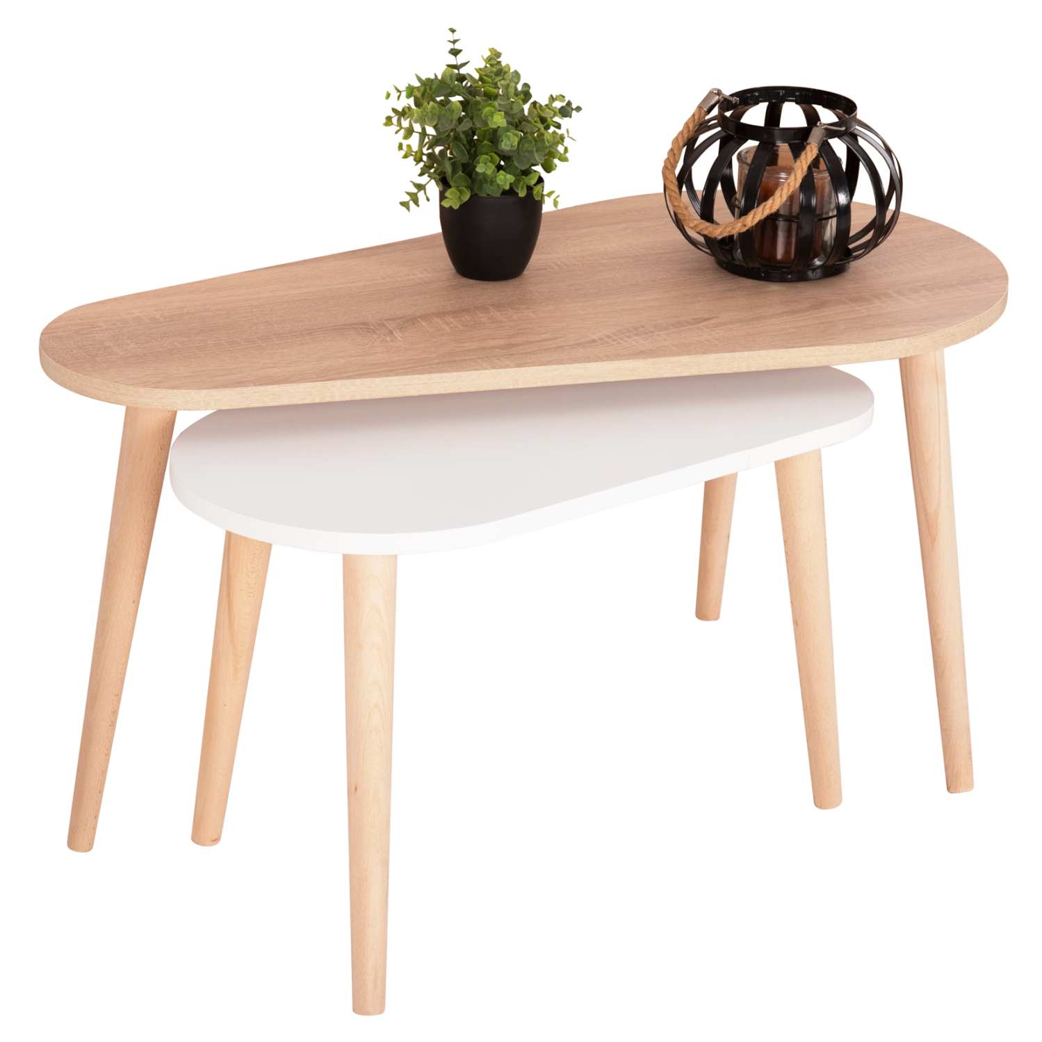 ΤΡΑΠΕΖΙΑ ΣΑΛΟΝΙΟΥ 2ΤΜΧ APRILIA ΜΕΛΑΜΙΝΗ ΣΕ ΣΟΝΑΜΑ-ΛΕΥΚΟ 94x47x47Υεκ 1