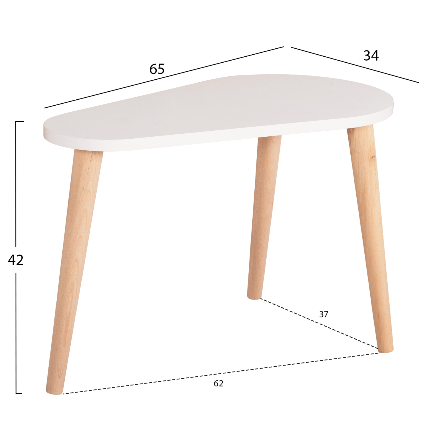 ΤΡΑΠΕΖΙΑ ΣΑΛΟΝΙΟΥ 2ΤΜΧ APRILIA ΜΕΛΑΜΙΝΗ ΣΕ ΣΟΝΑΜΑ-ΛΕΥΚΟ 94x47x47Υεκ 3