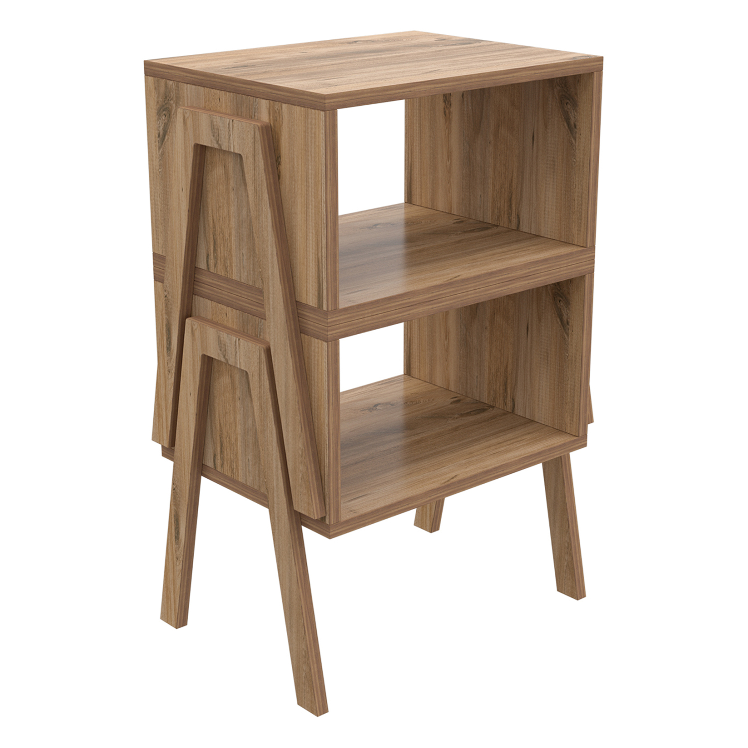ΚΟΜΟΔΙΝΟ JAKE ΜΕΛΑΜΙΝΗ ΣΕ ΦΥΣΙΚΟ ΞΥΛΟΥ 48x35x49Υεκ. 4