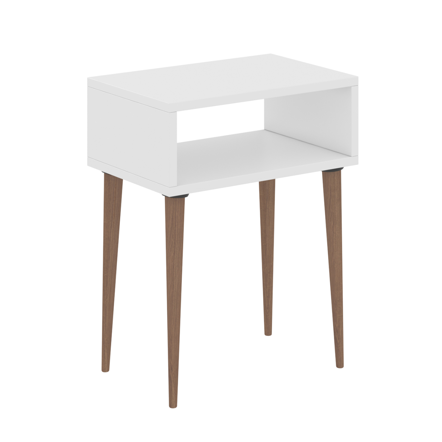 ΚΟΜΟΔΙΝΟ TODD ΜΕΛΑΜΙΝΗ ΛΕΥΚΗ-ΠΟΔΙΑ ΣΕ ΦΥΣΙΚΟ 45x30x58Υεκ. 1