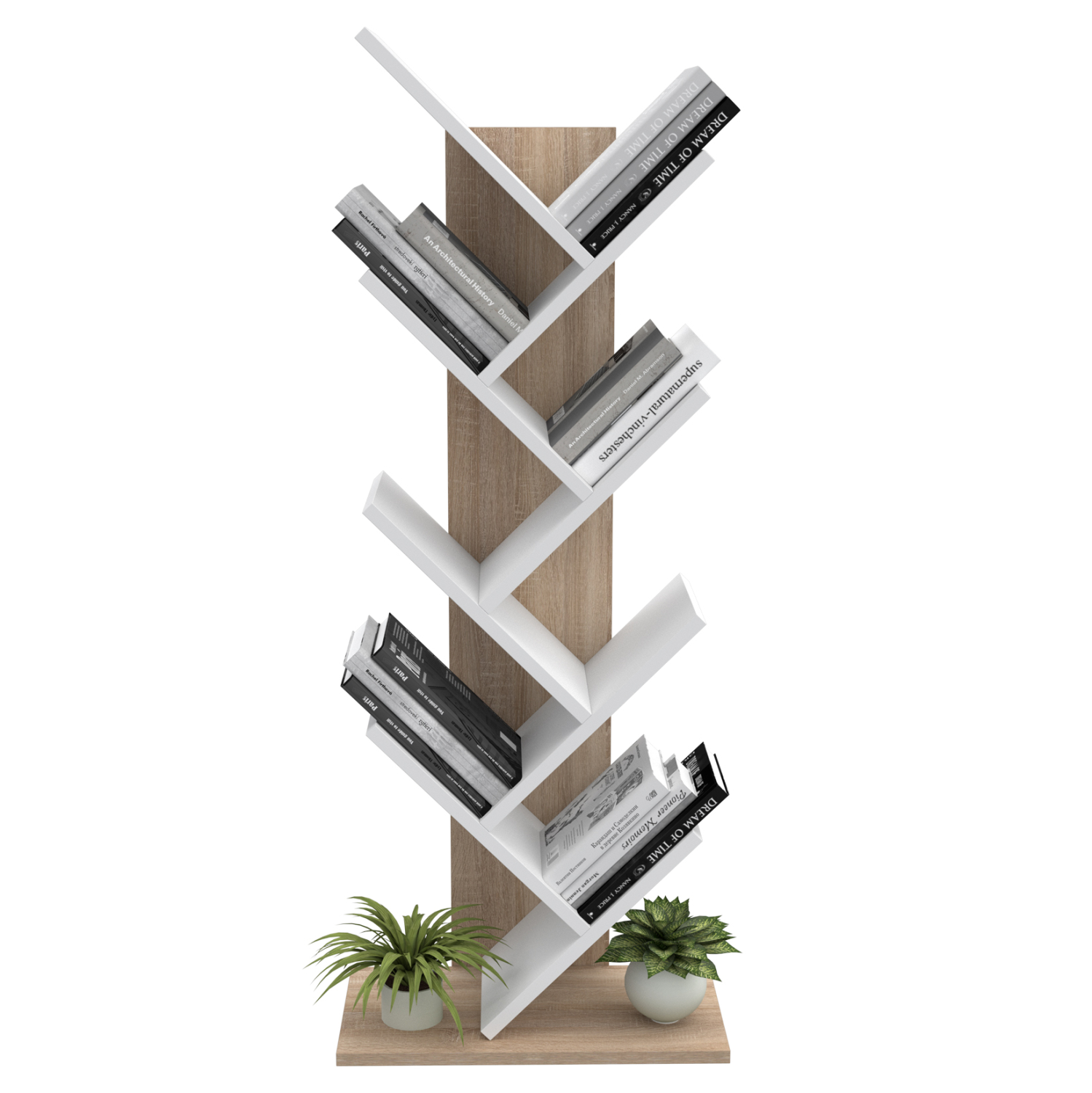 ΒΙΒΛΙΟΘΗΚΗ LIANA ΜΕΛΑΜΙΝΗ SONAMA-ΛΕΥΚΗ 53x27x138Υεκ. 2