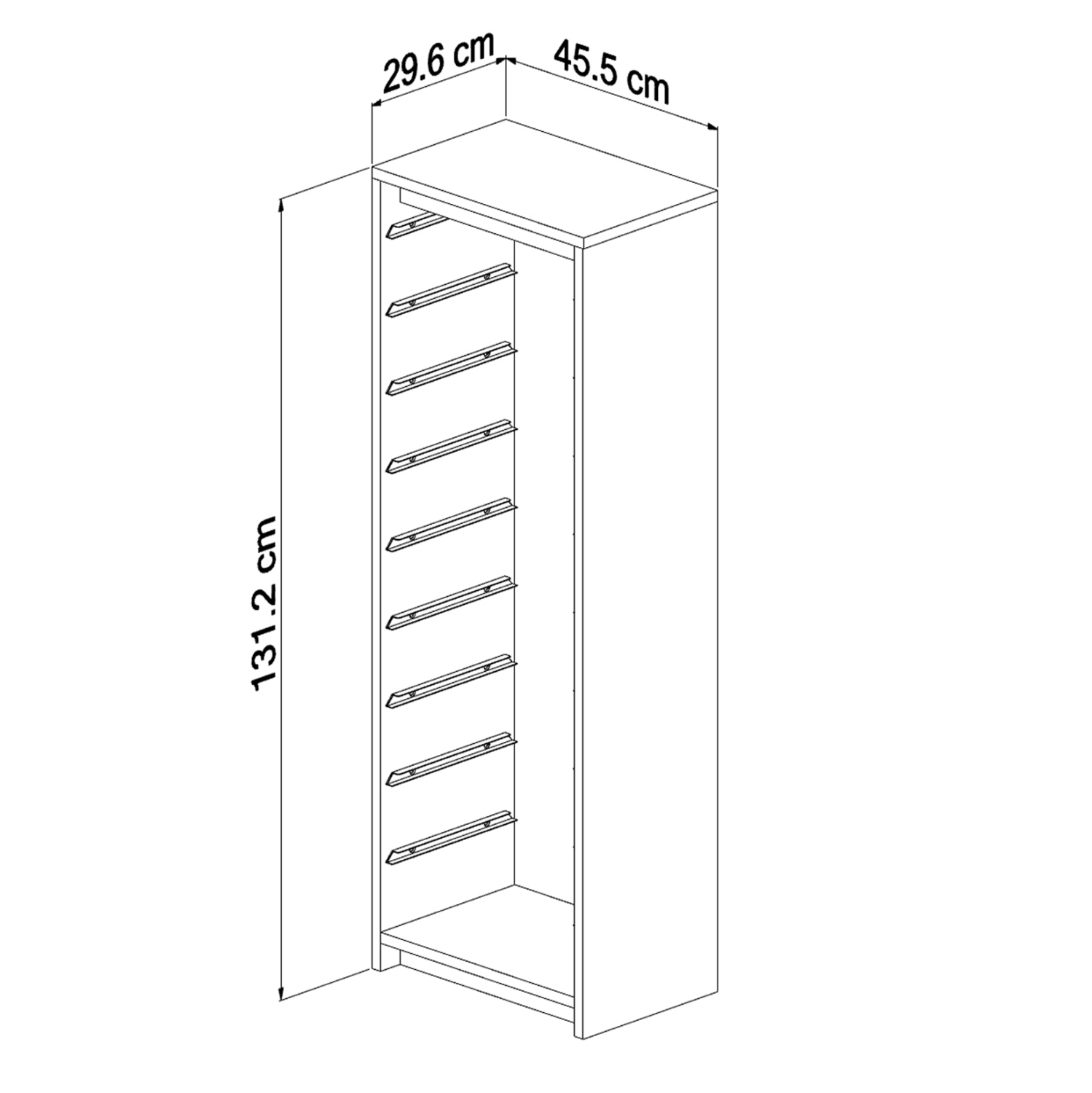 ΣΥΡΤΑΡΙΕΡΑ SANI ΜΕΛΑΜΙΝΗ SONAMA-9 ΛΕΥΚΑ ΣΥΡΤΑΡΙΑ P.E. 45,5x29,6x125Υ 2