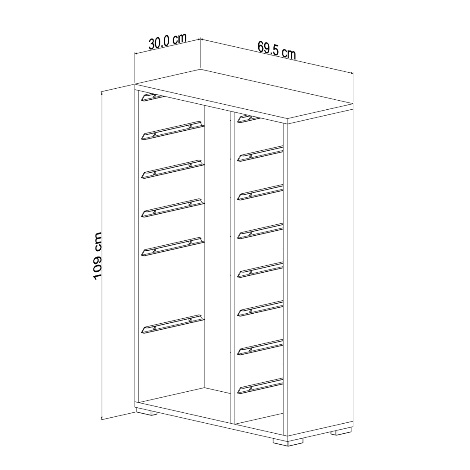 ΣΥΡΤΑΡΙΕΡΑ SANI ΜΕΛΑΜΙΝΗ ΣΕ ΛΕΥΚΟ-14 ΛΕΥΚΑ ΣΥΡΤΑΡΙΑ P.E. 69,5x30x109Υεκ 2