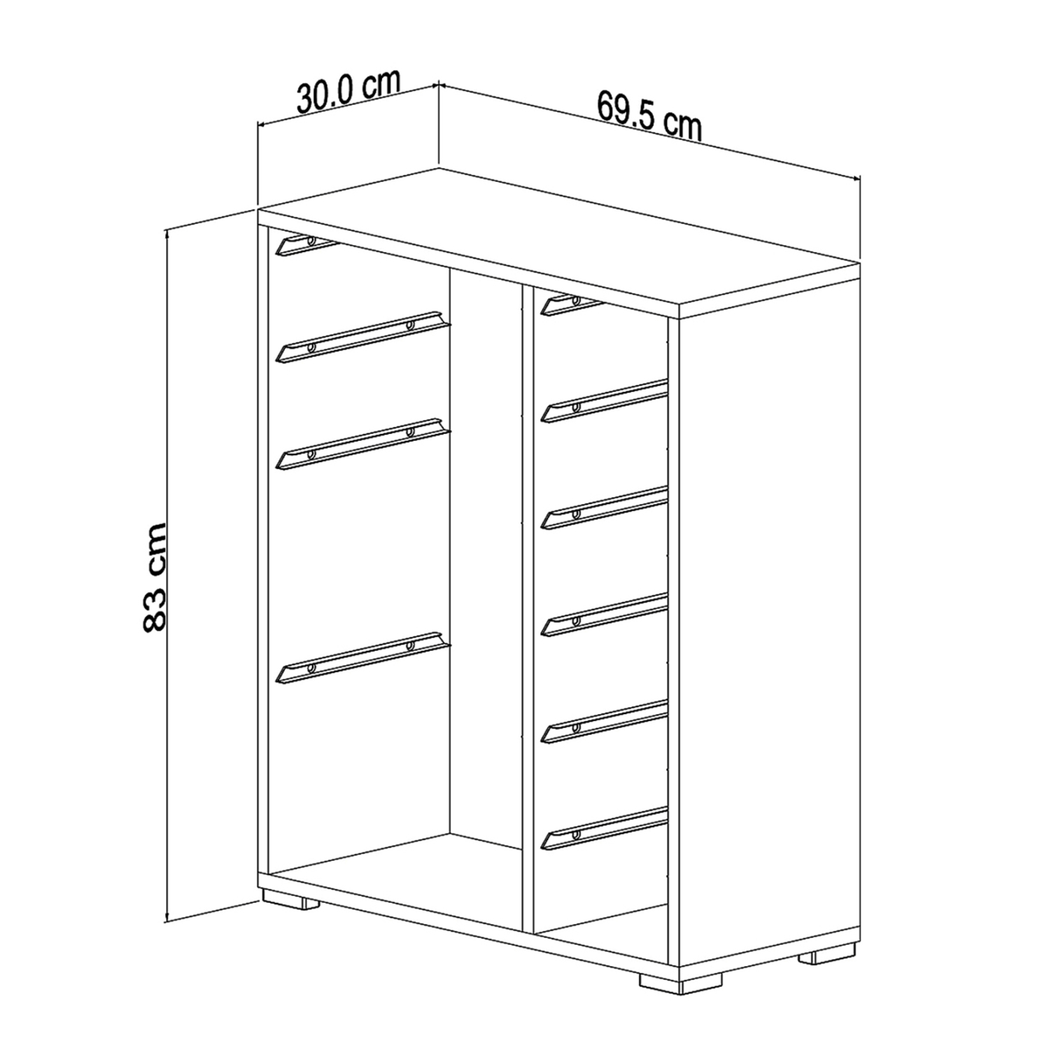 ΣΥΡΤΑΡΙΕΡΑ SANI ΜΕΛΑΜΙΝΗ ΣΕ ΛΕΥΚΟ-10 ΛΕΥΚΑ ΣΥΡΤΑΡΙΑ P.E. 69,5x30x83Υεκ 2