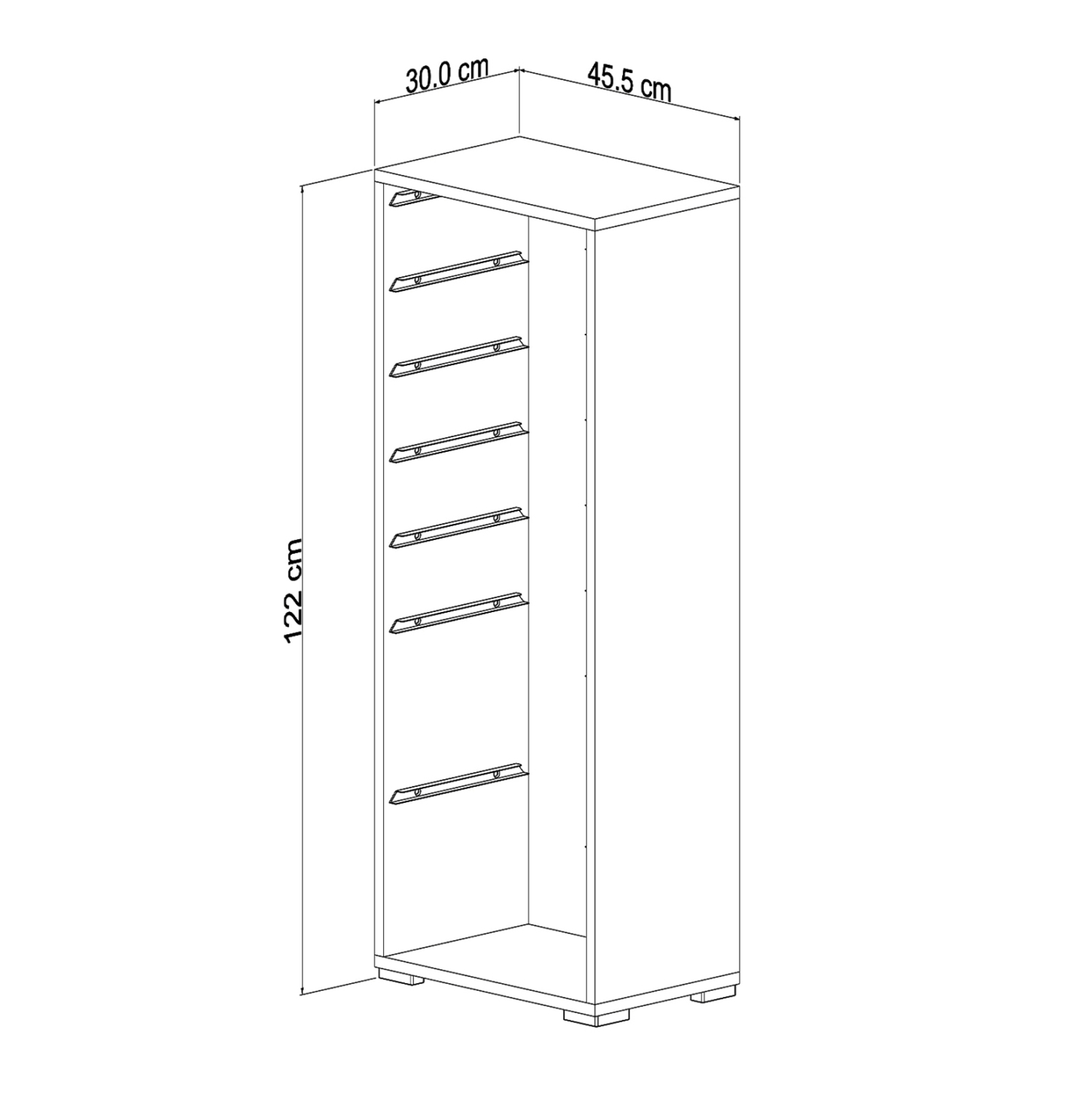 ΣΥΡΤΑΡΙΕΡΑ SANI ΜΕΛΑΜΙΝΗ ΣΕ ΛΕΥΚΟ-7 ΛΕΥΚΑ ΣΥΡΤΑΡΙΑ P.E. 45,5x30x122Υεκ 2
