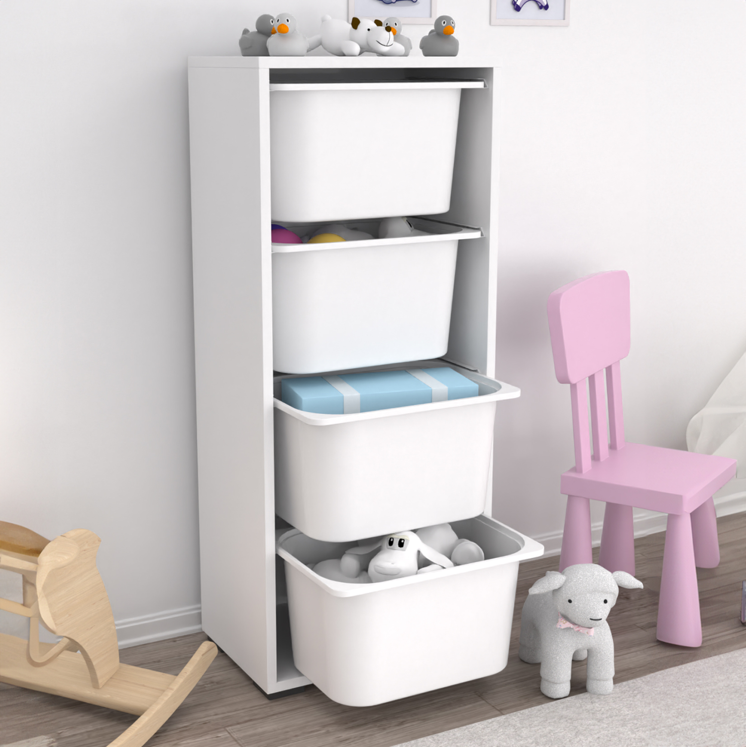 ΣΥΡΤΑΡΙΕΡΑ SANI ΜΕΛΑΜΙΝΗ ΣΕ ΛΕΥΚΟ-4 ΛΕΥΚΑ ΣΥΡΤΑΡΙΑ P.E. 45,5x30x109Υεκ 4