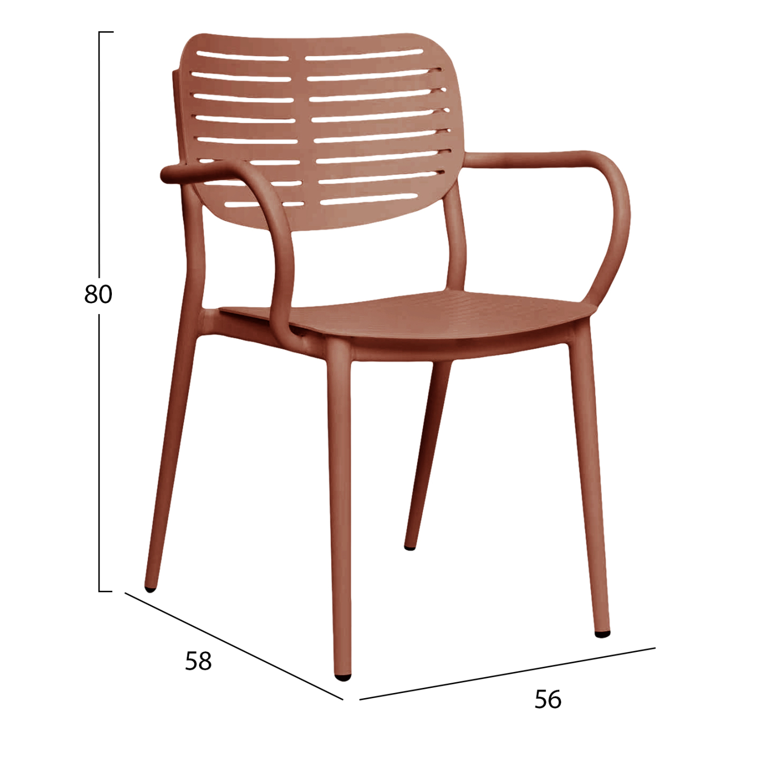 ΠΟΛΥΘΡΟΝΑ ΤΡΑΠΕΖΑΡΙΑΣ HILLIARD ΑΛΟΥΜΙΝΙΟ ΣΕ TERRACOTTA 56x58x80Υεκ 2