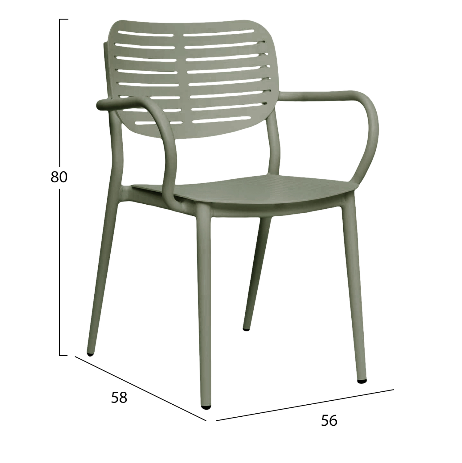 ΠΟΛΥΘΡΟΝΑ ΤΡΑΠΕΖΑΡΙΑΣ HILLIARD ΑΛΟΥΜΙΝΙΟ ΣΕ OLIVE GREEN 56x58x80Υεκ 2