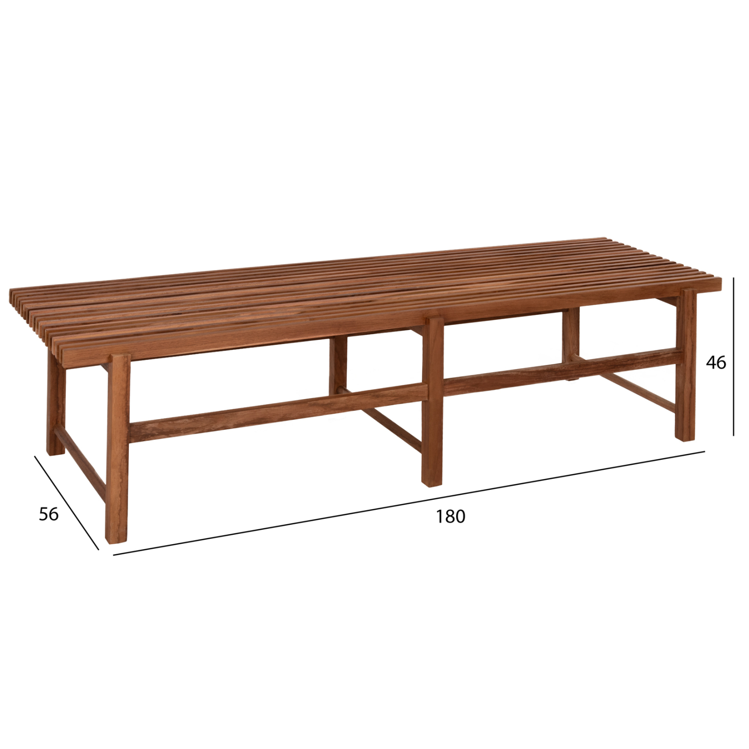 ΠΑΓΚΑΚΙ 3-ΘΕΣΙΟ KRON ΞΥΛΟ ΤΕΑΚ ΣΕ ΦΥΣΙΚΟ ΧΡΩΜΑ 180x56x46Υεκ. 2