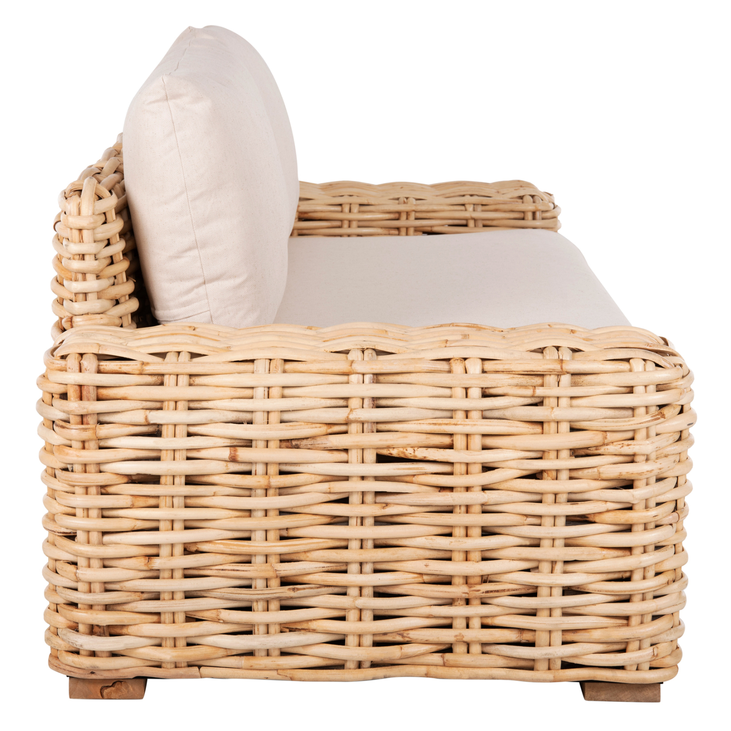 ΚΑΝΑΠΕΣ 2-ΘΕΣΙΟΣ TROPEL ΞΥΛΟ MANGO-RATTAN ΦΥΣΙΚΟ-ΛΕΥΚΑ ΜΑΞΙΛΑΡΙΑ 192x88x70-85Υεκ. 4