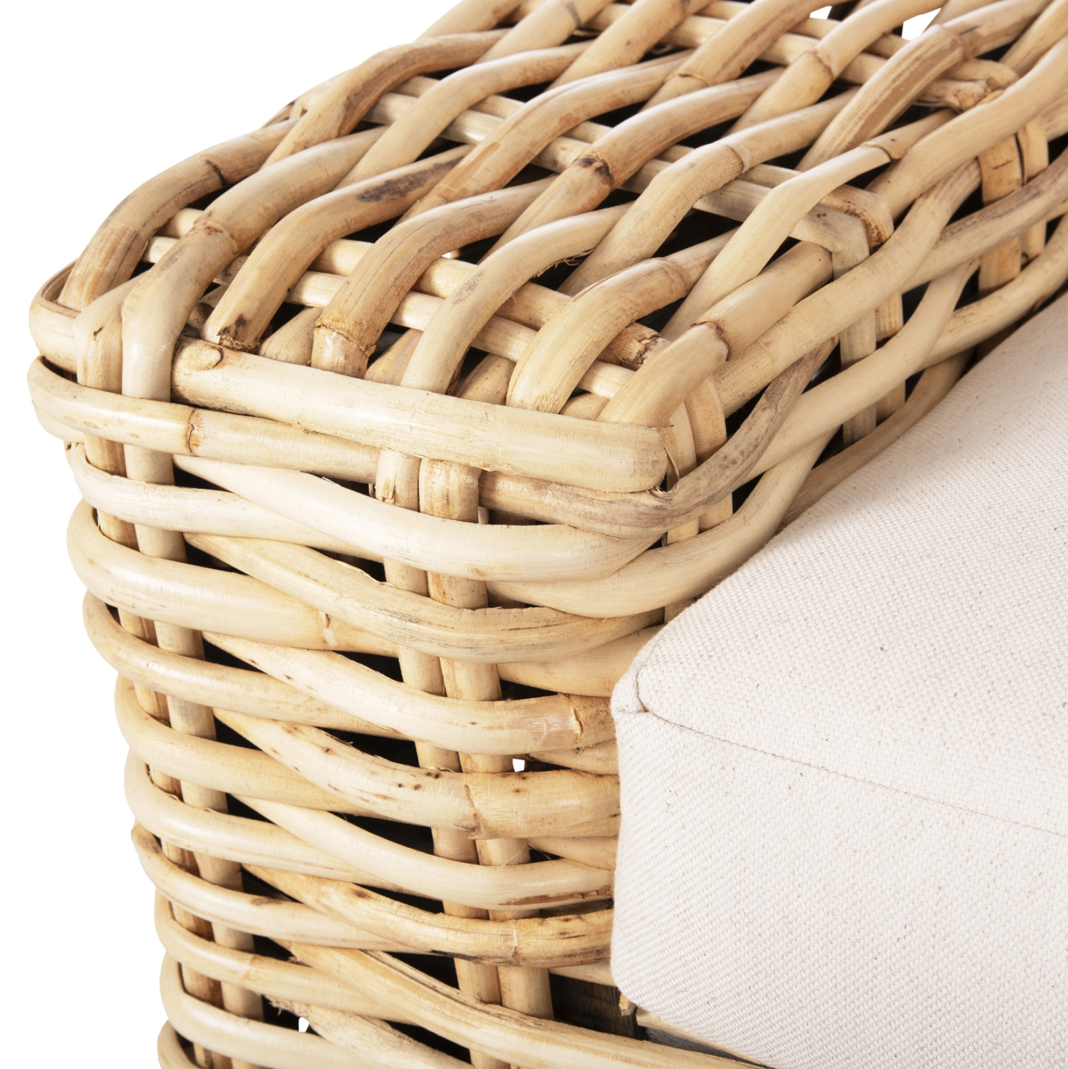 ΚΑΝΑΠΕΣ 2-ΘΕΣΙΟΣ TROPEL ΞΥΛΟ MANGO-RATTAN ΦΥΣΙΚΟ-ΛΕΥΚΑ ΜΑΞΙΛΑΡΙΑ 192x88x70-85Υεκ. 8