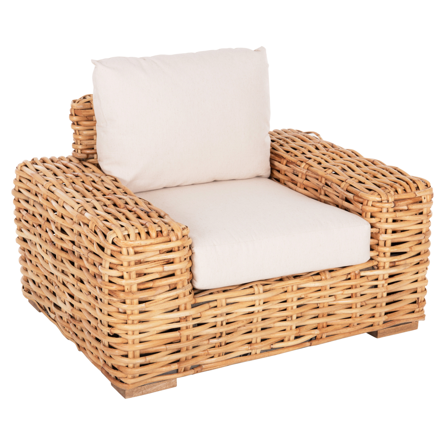ΠΟΛΥΘΡΟΝΑ TROPEL ΞΥΛΟ MANGO-RATTAN ΦΥΣΙΚΟ-ΛΕΥΚΑ ΜΑΞΙΛΑΡΙΑ 110x88x70-85Υεκ. 1