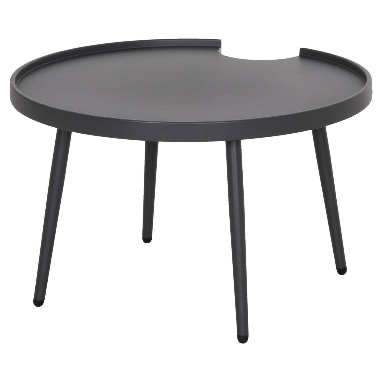 ΤΡΑΠΕΖΙ ΜΕΣΗΣ ΣΤΡΟΓΓΥΛΟ ΕΞ.ΧΩΡΟΥ TEROC ΑΛΟΥΜΙΝΙΟ ΓΚΡΙ Φ70x44Υεκ 6