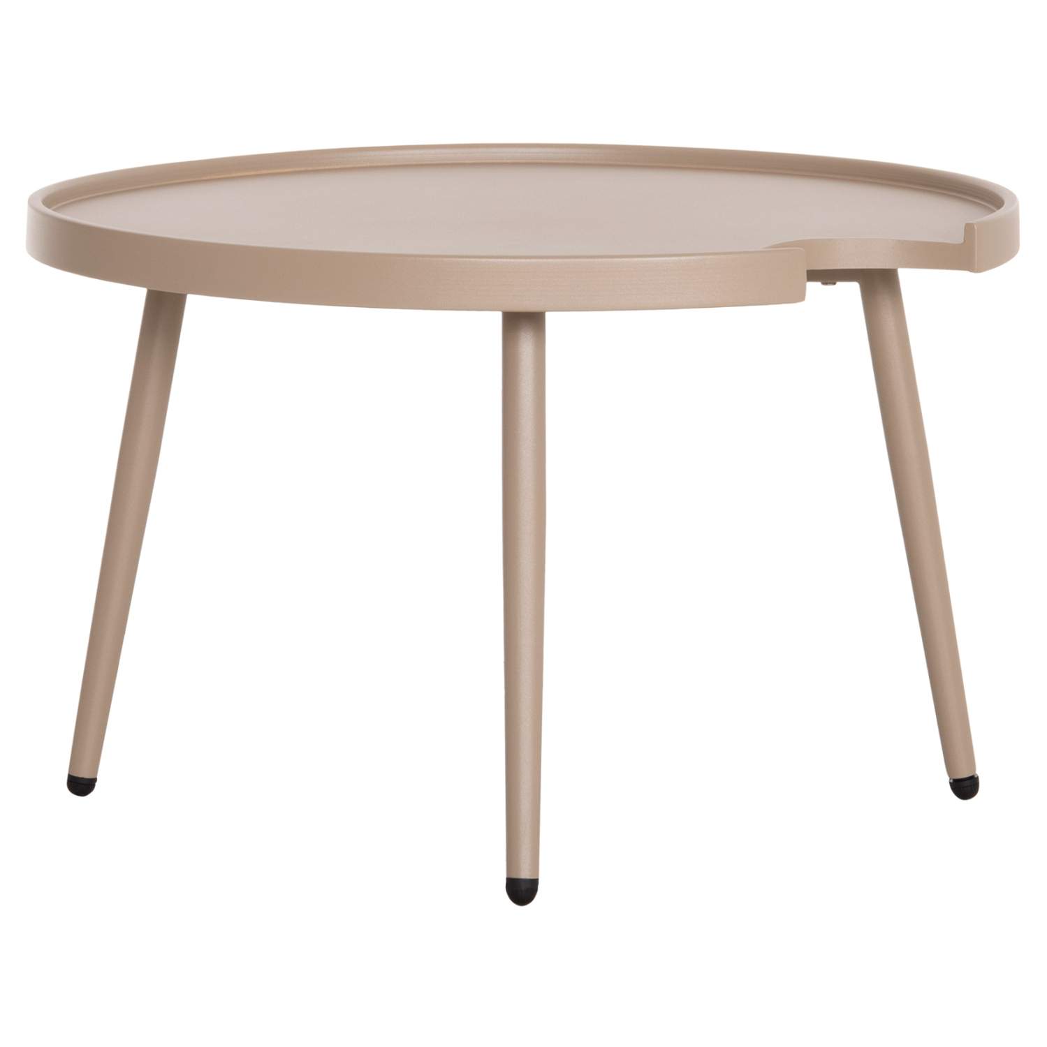 ΤΡΑΠΕΖΙ ΜΕΣΗΣ ΣΤΡΟΓΓΥΛΟ ΕΞ.ΧΩΡΟΥ TEROC ΑΛΟΥΜΙΝΙΟ ΚΑΠΟΥΤΣΙΝΟ Φ70x44Υεκ 3