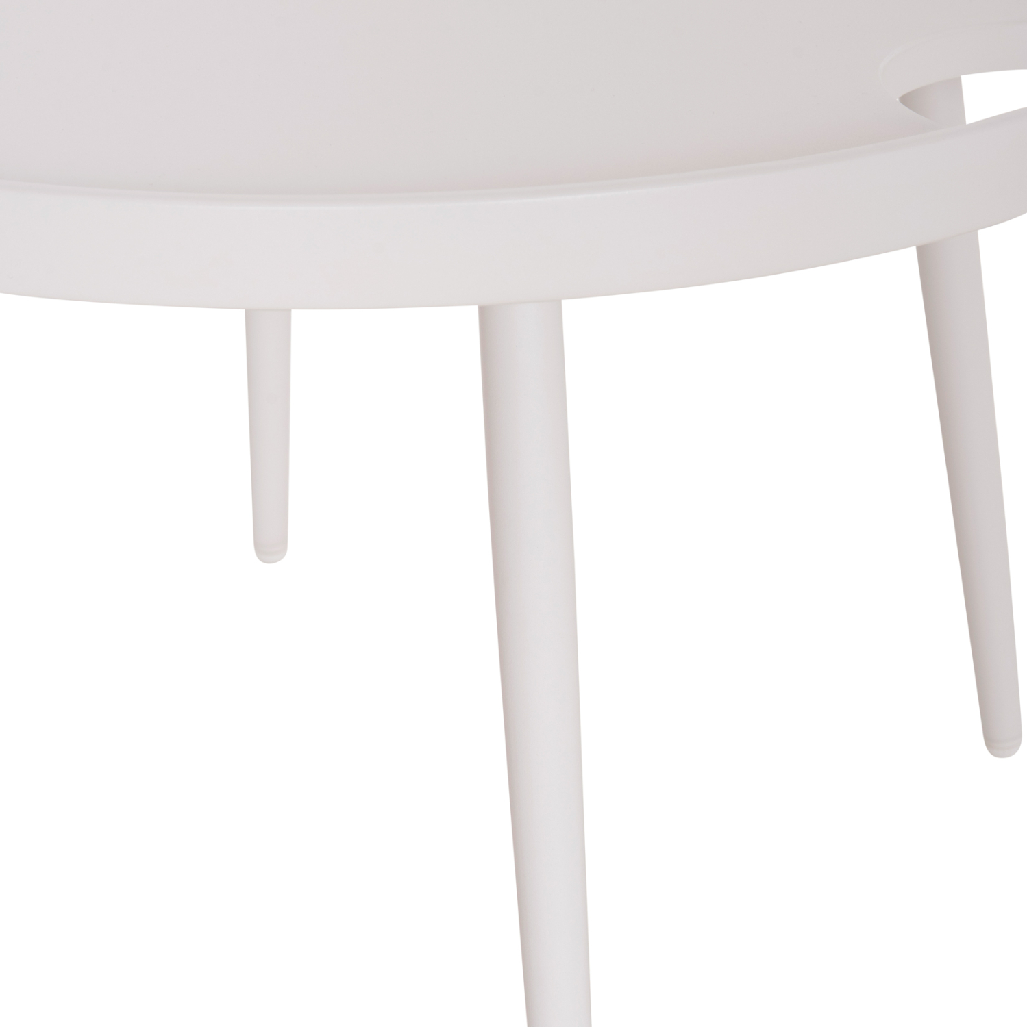 ΤΡΑΠΕΖΙ ΜΕΣΗΣ ΣΤΡΟΓΓΥΛΟ ΕΞ.ΧΩΡΟΥ TEROC ΑΛΟΥΜΙΝΙΟ ΛΕΥΚΟ Φ70x44Υεκ 10