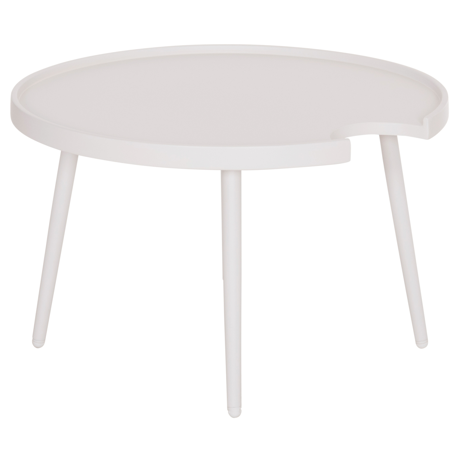 ΤΡΑΠΕΖΙ ΜΕΣΗΣ ΣΤΡΟΓΓΥΛΟ ΕΞ.ΧΩΡΟΥ TEROC ΑΛΟΥΜΙΝΙΟ ΛΕΥΚΟ Φ70x44Υεκ 3