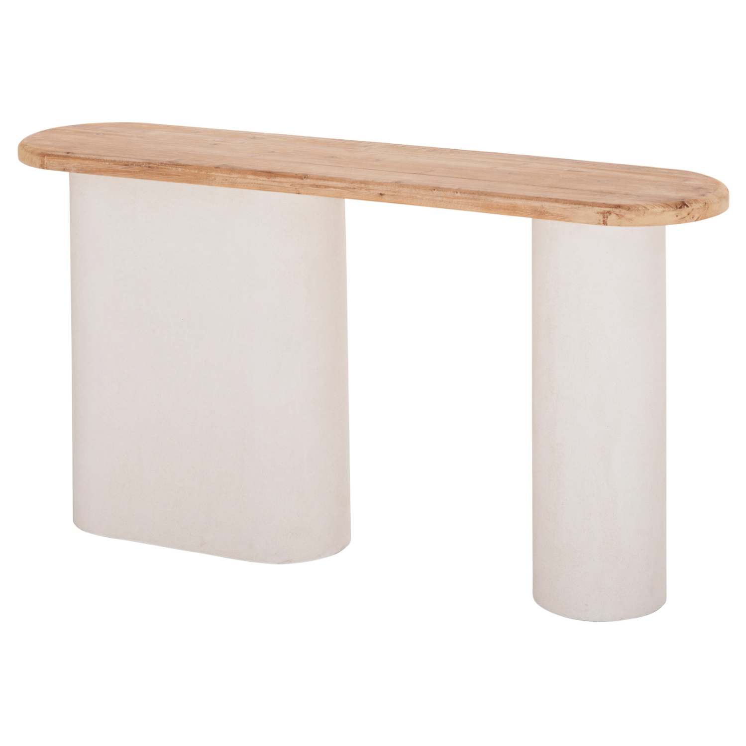 ΚΟΝΣΟΛΑ ΣΕΙΡΑ SANTORINI ΤΟΠ ΞΥΛΟ ΕΛΑΤΟΥ-ΒΑΣΗ ΥΠΟΛΕΥΚΟ MDF 150x35x82Υεκ. 4