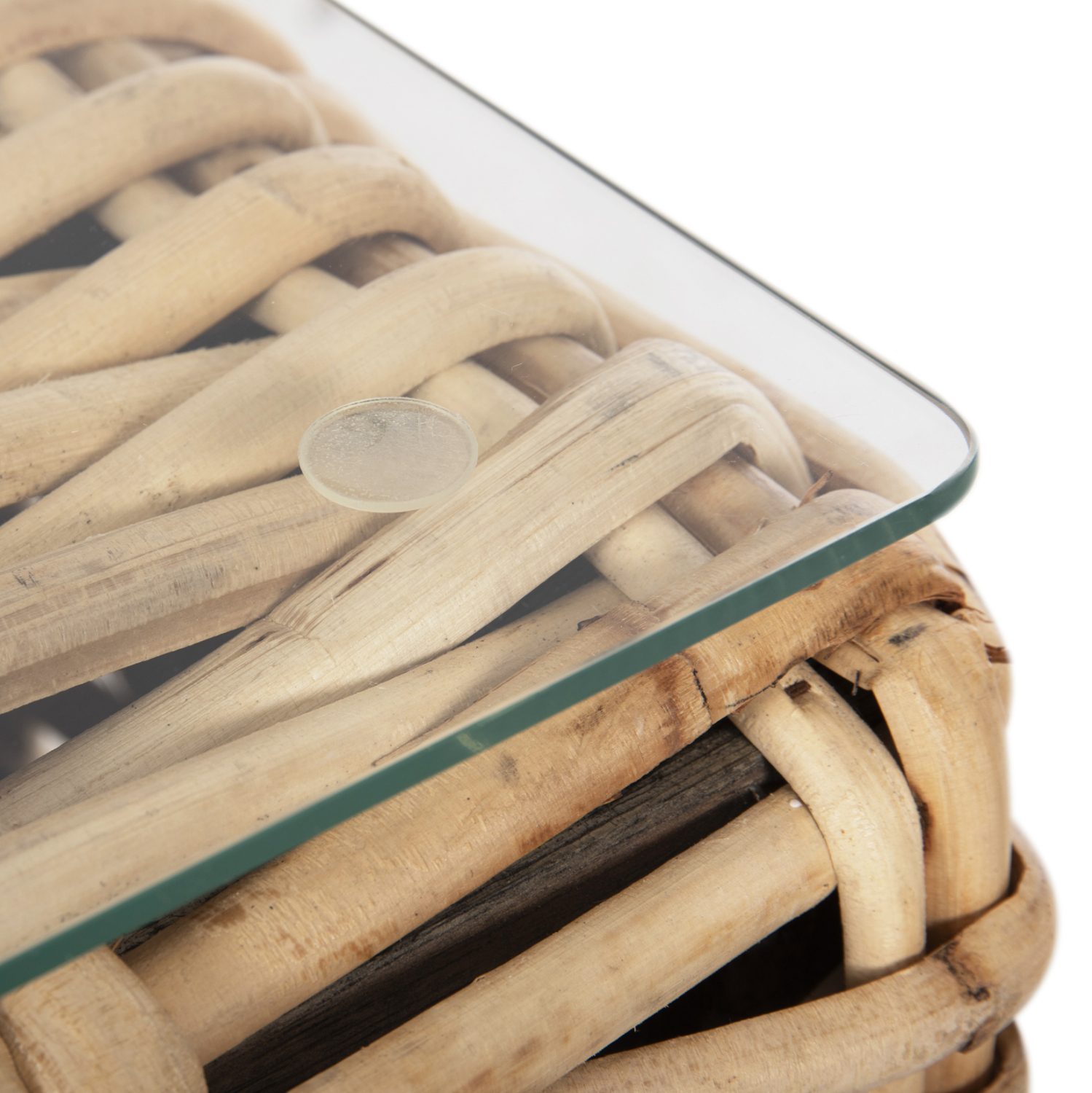 ΤΡΑΠΕΖΙ ΣΑΛΟΝΙΟΥ ΕΞ.ΧΩΡΟΥ TROPEL ΞΥΛΟ MANGO-ΦΥΣΙΚΟ RATTAN-ΓΥΑΛΙ ΑΣΦΑΛΕΙΑΣ 110x60x40Υεκ. 6