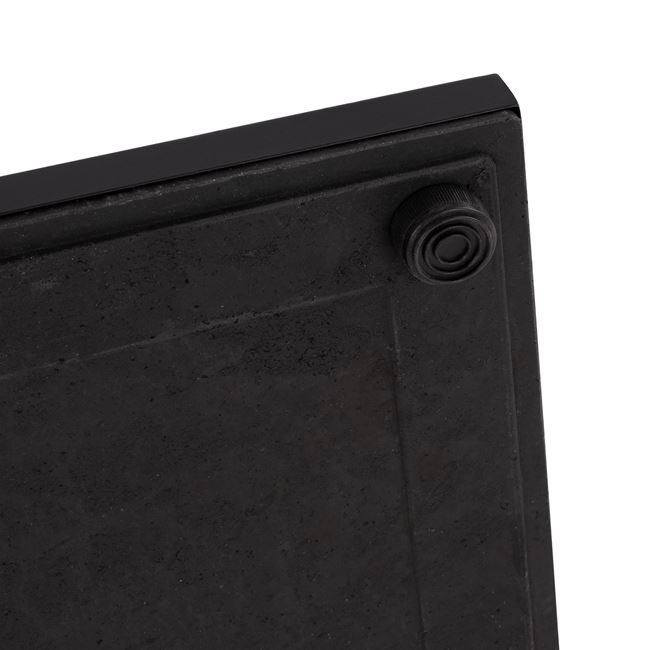 ΒΑΣΗ BAR ΜΕΤΑΛΛΙΚΗ ΜΑΥΡΗ ΜΑΤ 45Χ45Χ108εκ. ΜΕ ΡΕΓΟΥΛΑΤΟΡΟΥΣ 6