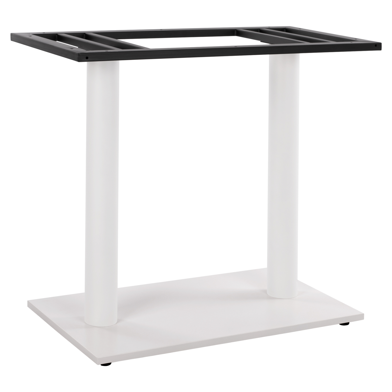 ΒΑΣΗ ΜΕΤΑΛΛΙΚΗ ΔΙΠΛΗ ΛΕΥΚΗ ΜΑΤ 80Χ40Χ72Υεκ. ΜΕ ΡΕΓΟΥΛΑΤΟΡΟΥΣ 1