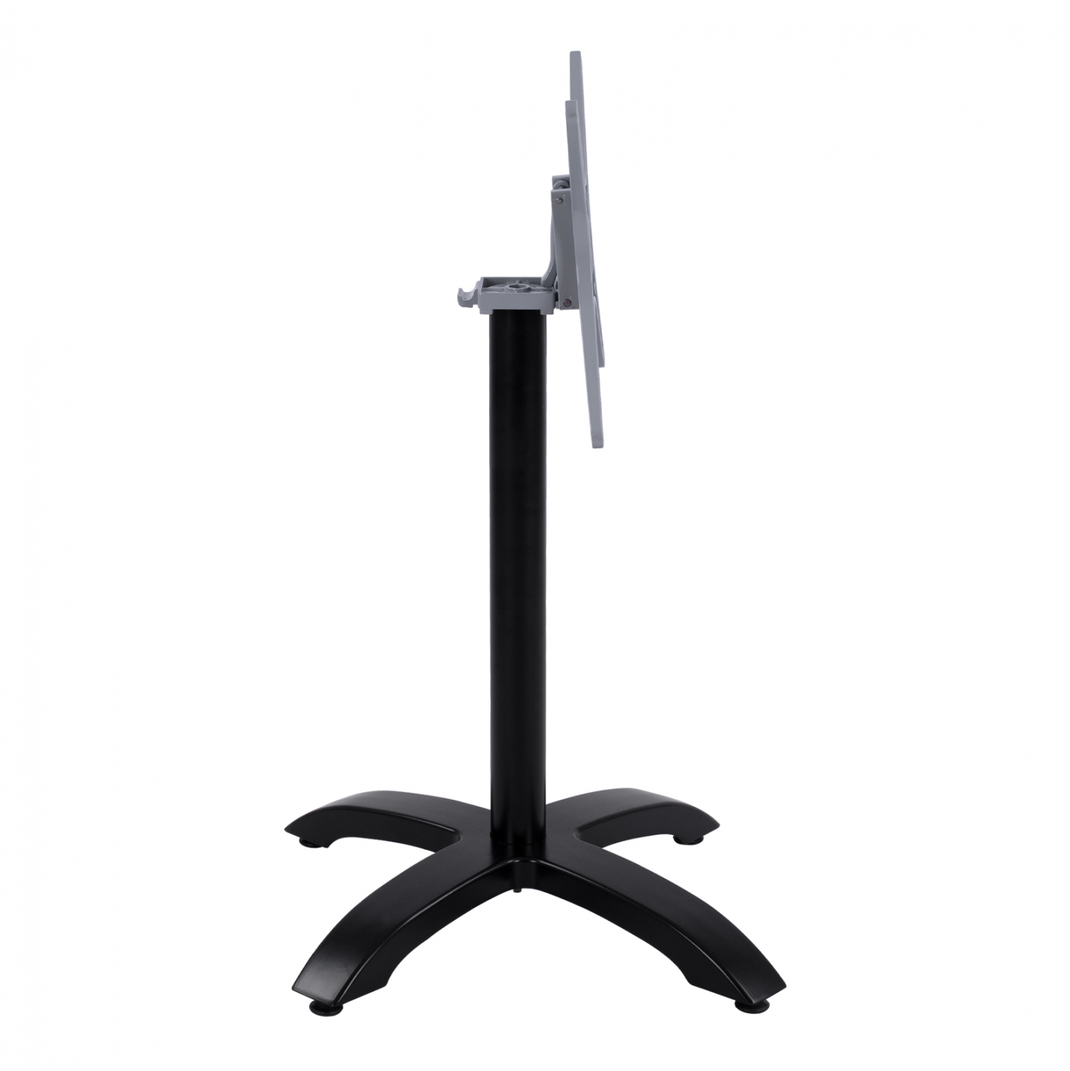 ΒΑΣΗ ΑΛΟΥΜΙΝΙΟΥ ΠΤΥΣΣΟΜΕΝΗ ΜΑΥΡΟ ΜΑΤ 66Χ66Χ72Υεκ. ΜΕ ΣΤΑΥΡΟ 48Χ48εκ. 4