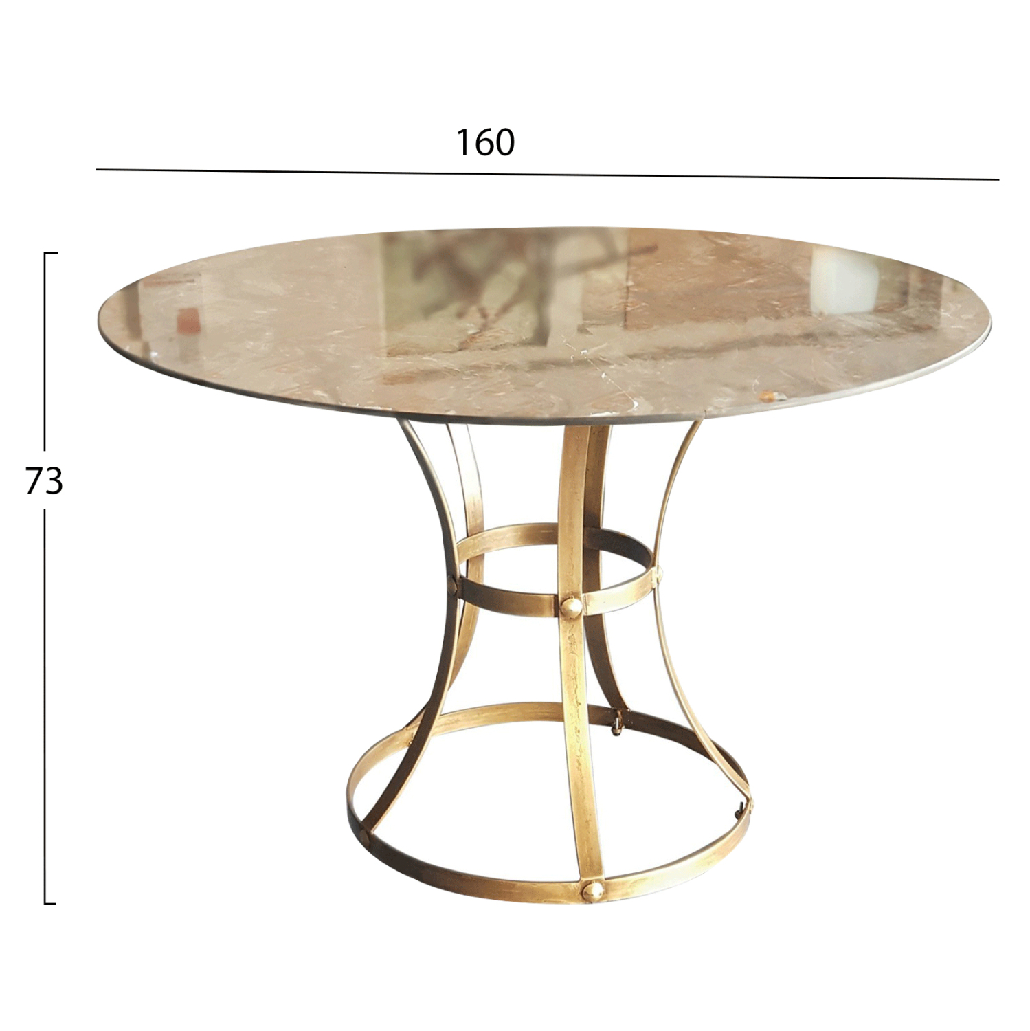 ΒΑΣΗ ΧΡΥΣΗ ΜΕΤΑΛΛΙΚΗ Φ80x73 ΓΙΑ ΕΠΙΦΑΝΕΙΑ Φ120 2