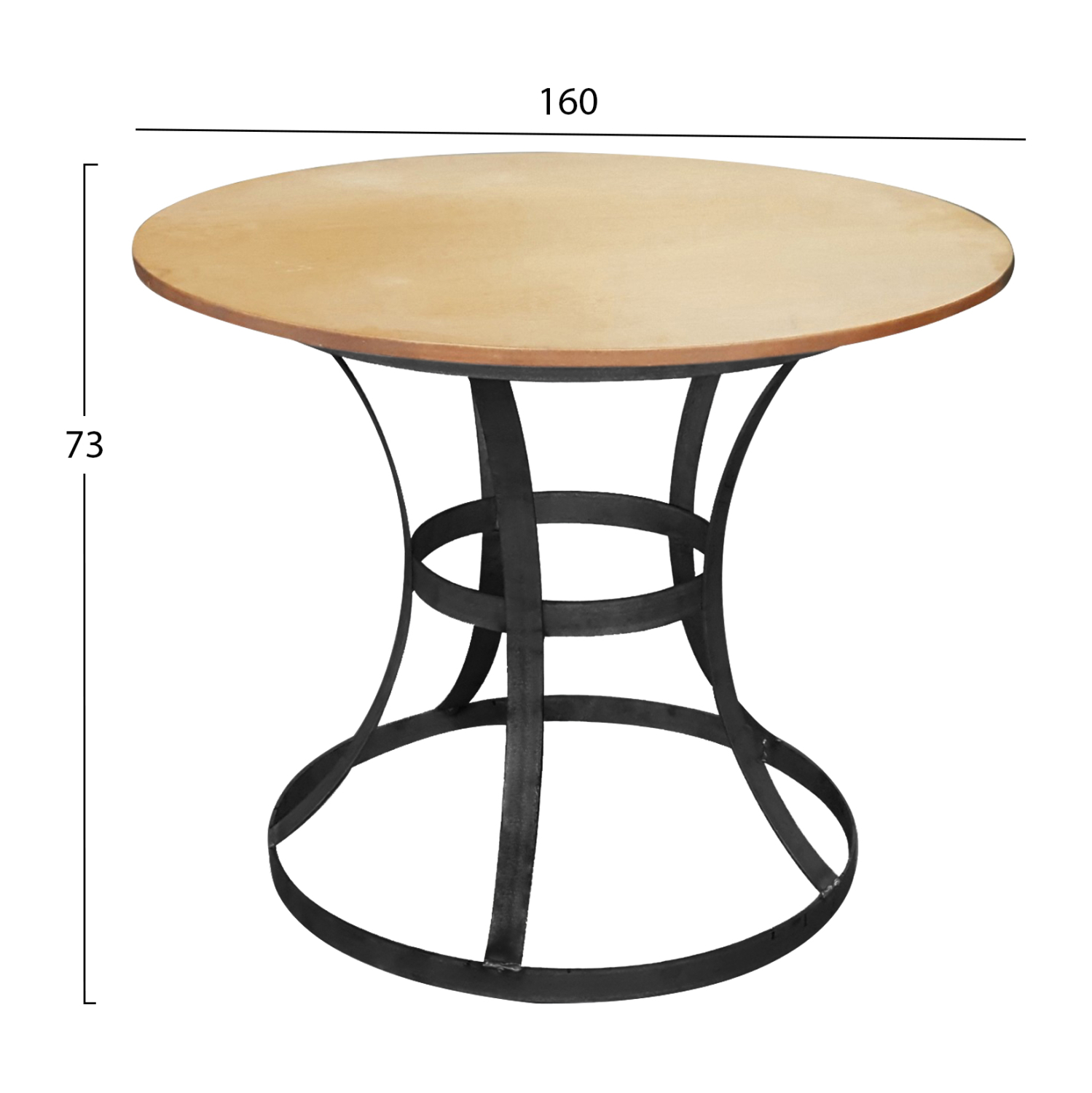 ΒΑΣΗ ΤΡΑΠΕΖΙΟΥ ΜΑΥΡΗ ΜΕΤΑΛΛΙΚΗ Φ70x103 εκ. ΓΙΑ ΕΠΙΦΑΝΕΙΑ Φ120 εκ. 2