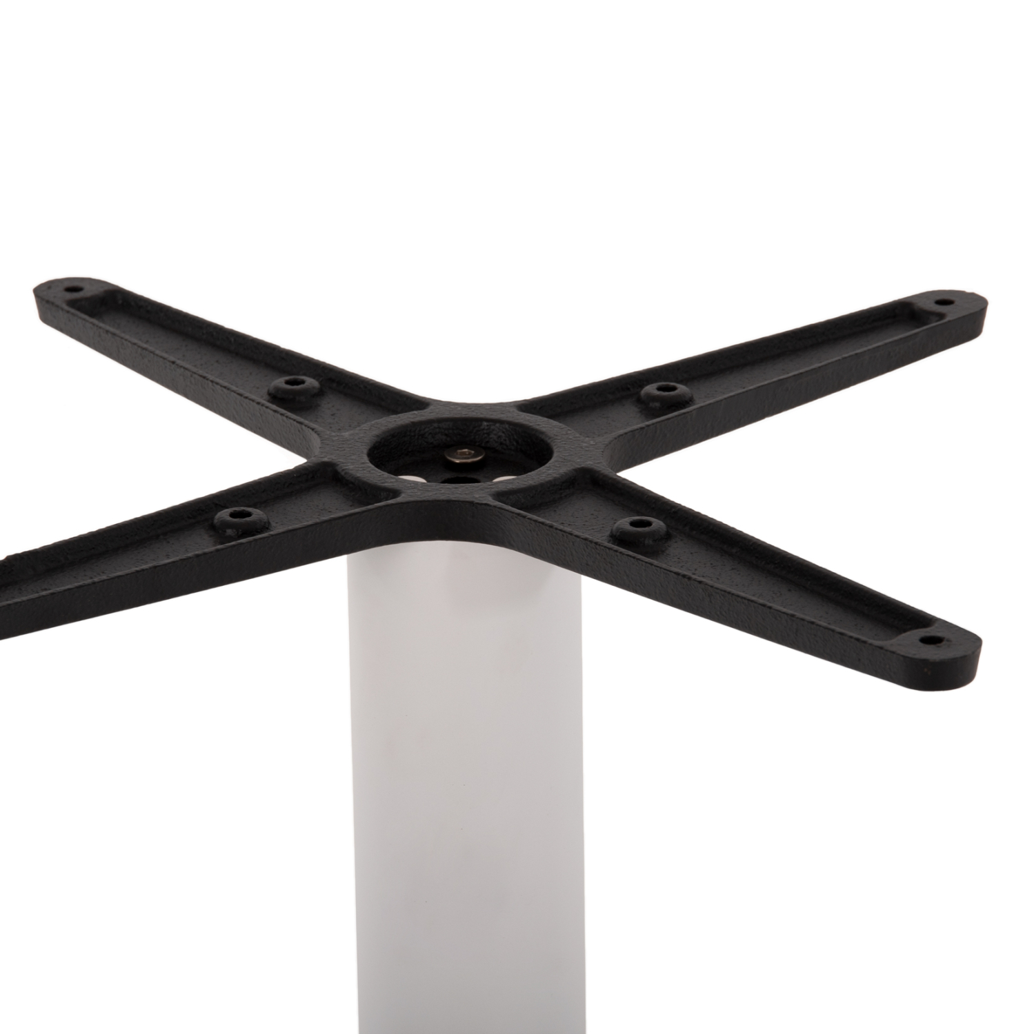 ΒΑΣΗ ΜΕΤΑΛΛΙΚΗ ΜΠΑΡ ΜΕΣΑΙΟΥ ΥΨΟΥΣ ΛΕΥΚΟ ΜΑΤ ΣΤΑΥΡΟΣ 46Χ46εκ 45Χ45Χ94Υεκ. 4