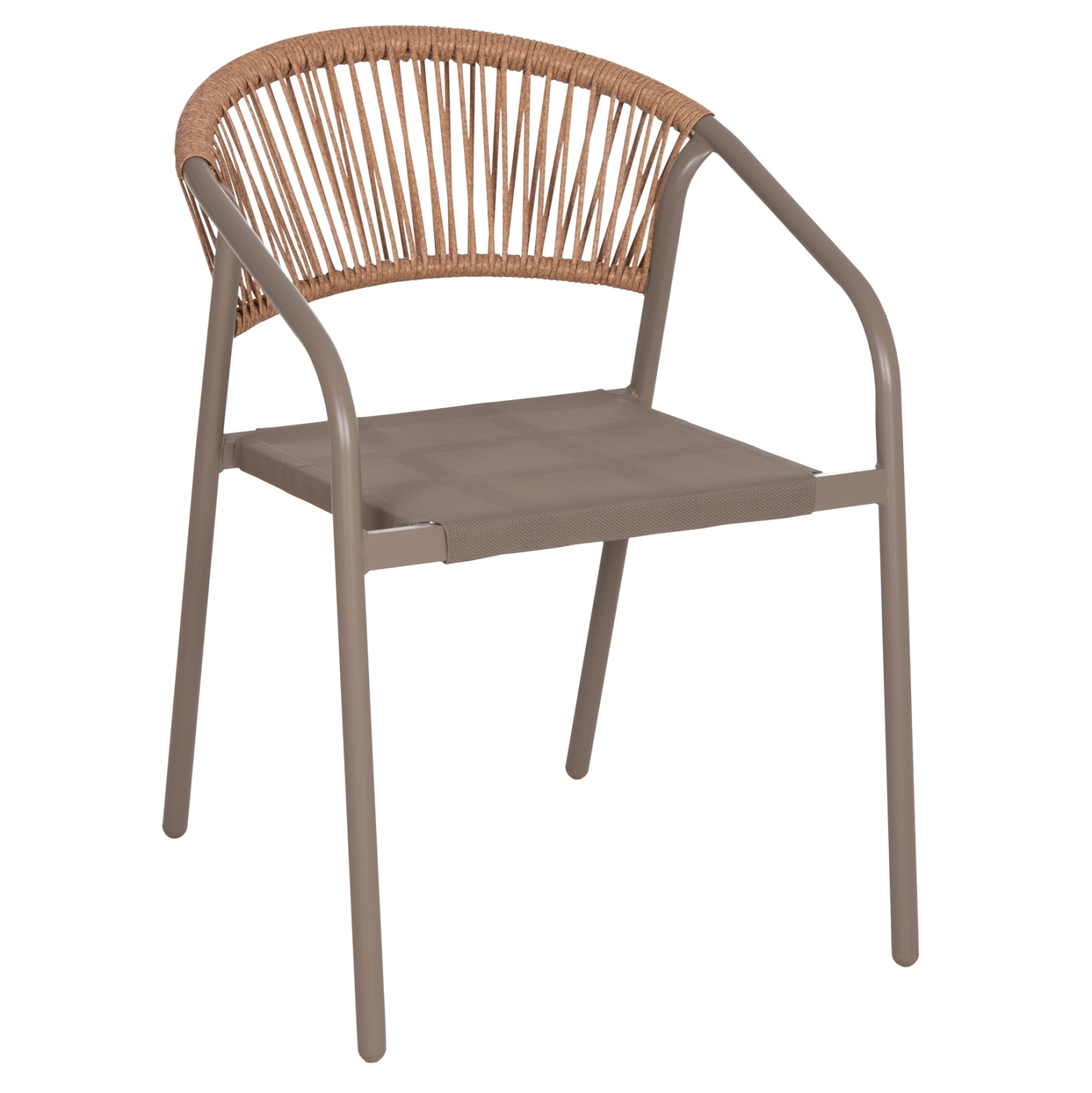 ΠΟΛΥΘΡΟΝΑ HOMAN ΣΑΜΠΑΝΙ ΜΕΤΑΛΛΟ & TEXTILENE--ΜΠΕΖ P.E.RATTAN 53,5x62x75Υεκ 1