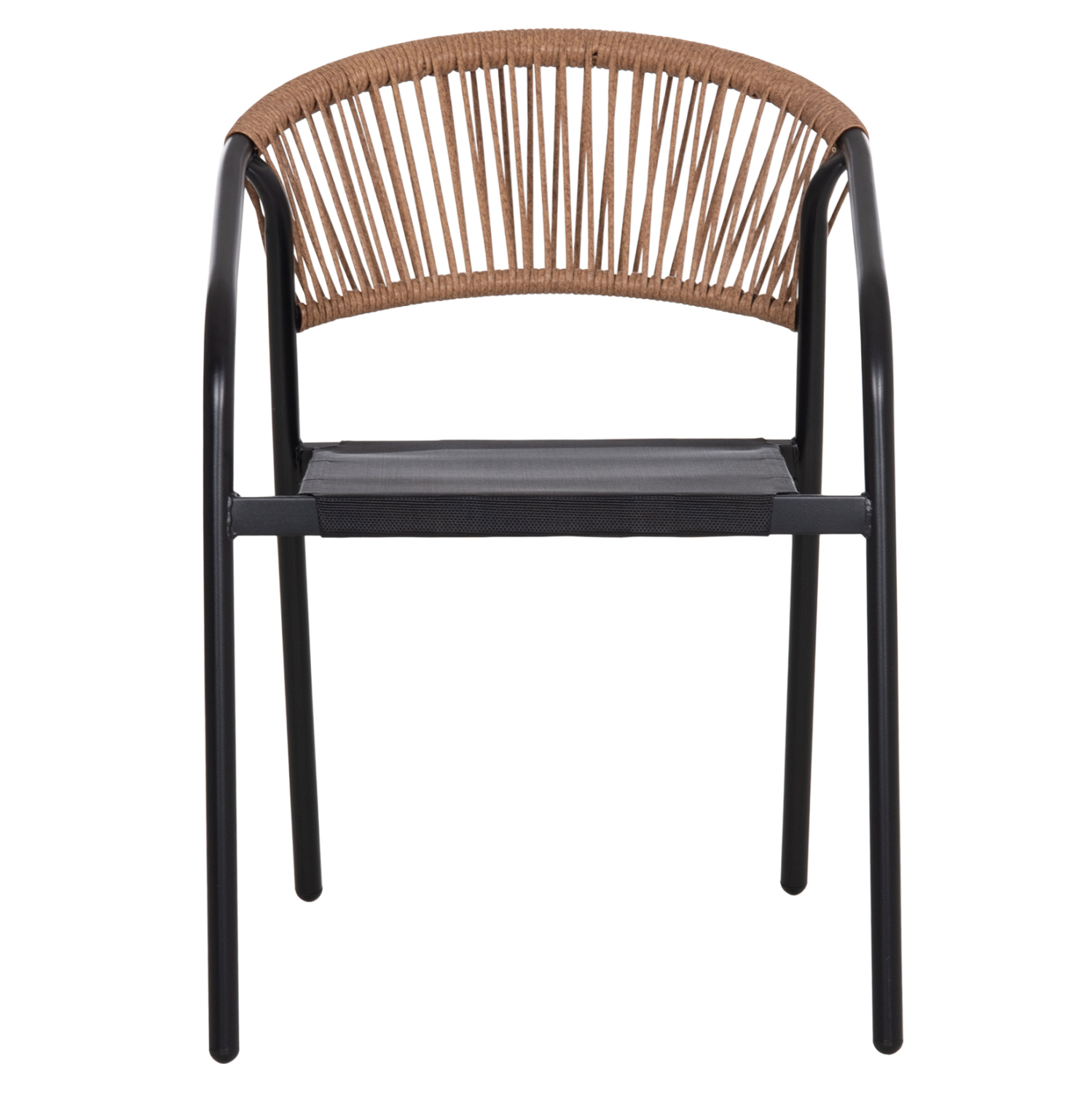 ΠΟΛΥΘΡΟΝΑ HOMAN ΜΑΥΡΟ ΜΕΤΑΛΛΟ & TEXTILENE--ΜΠΕΖ P.E.RATTAN 53,5x62x75Υεκ 3