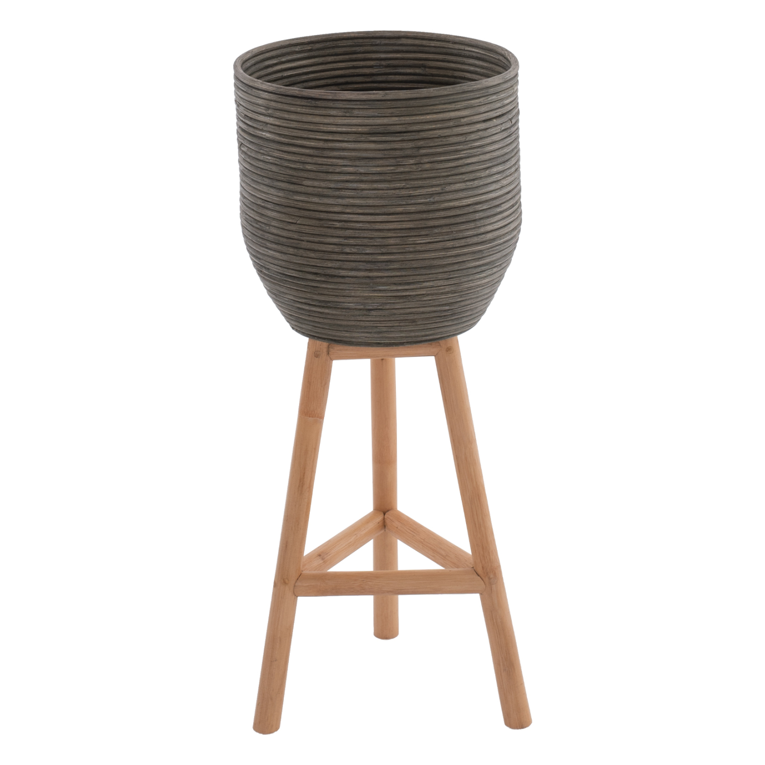 ΓΛΑΣΤΡΑ ΑΠΟ RATTAN ΚΑΙ BAMBOO 31x30x80Yεκ. ΦΥΣΙΚΟ - ΠΡΑΣΙΝΟ 1