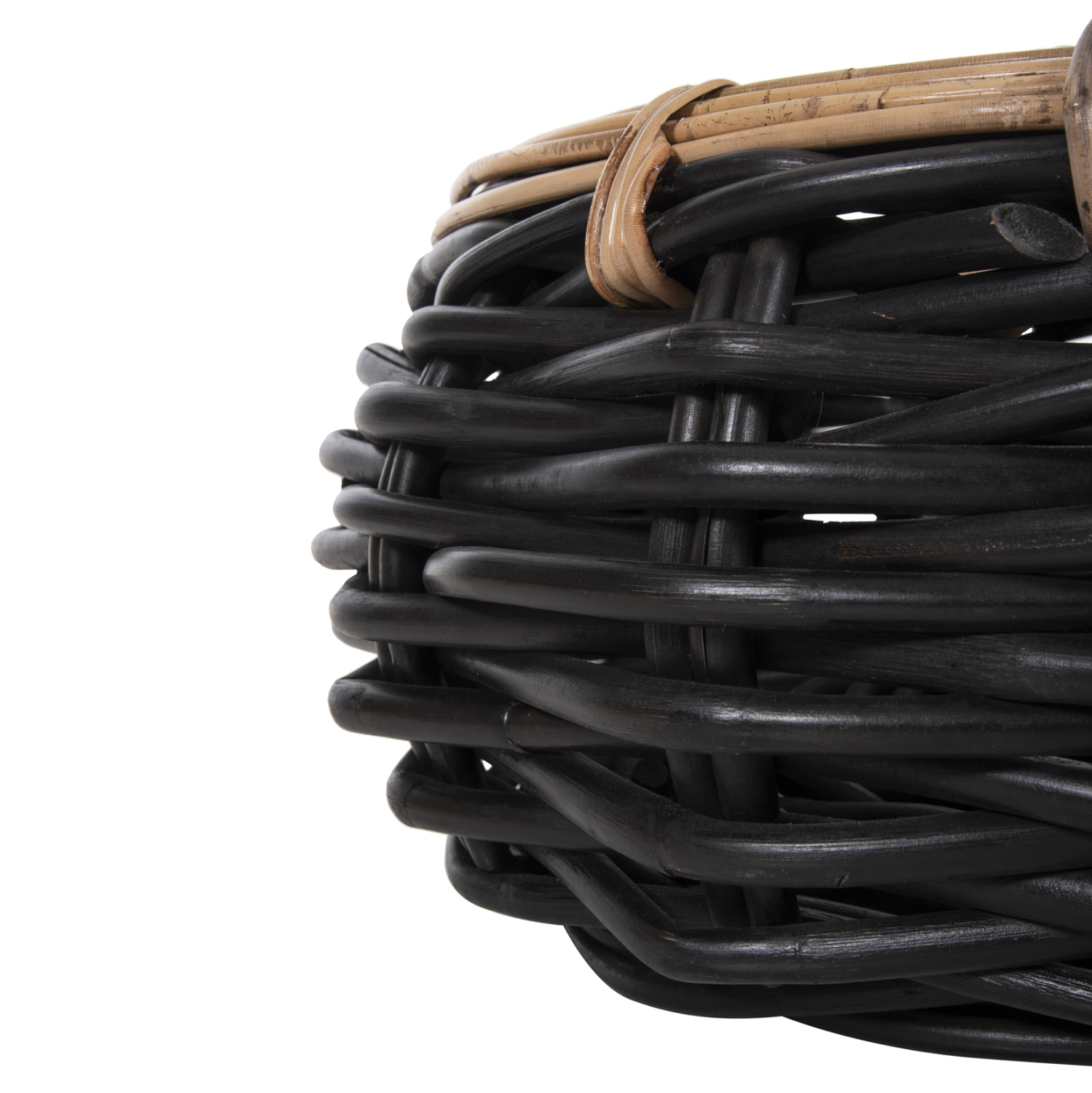 ΚΑΛΑΘΙ ΔΑΠΕΔΟΥ POTTS ΜΑΥΡO&ΦΥΣΙΚΟ ΧΡΩΜΑ- CL RATTAN Φ62x36Yεκ. 10