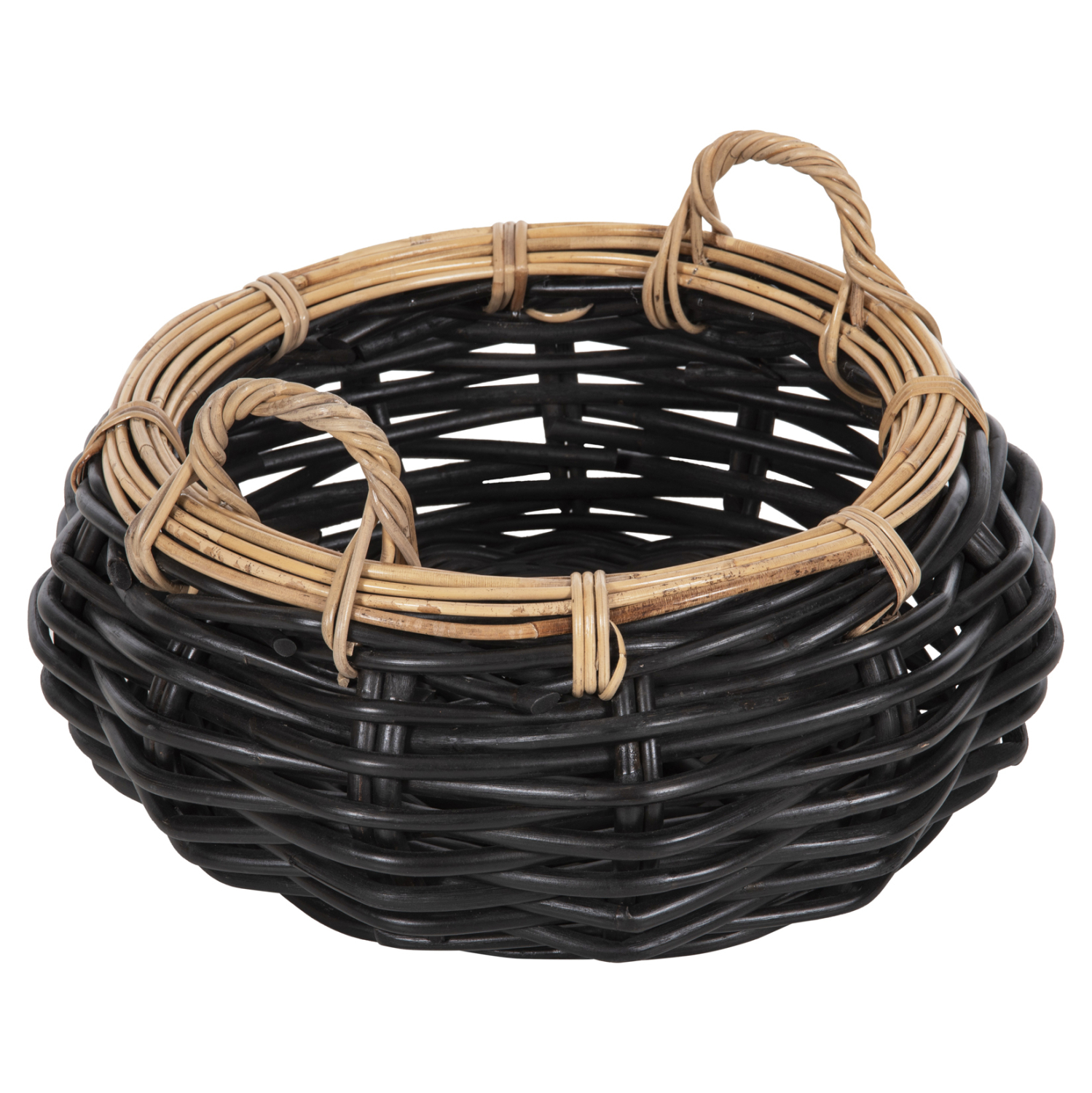 ΚΑΛΑΘΙ ΔΑΠΕΔΟΥ POTTS ΜΑΥΡO&ΦΥΣΙΚΟ ΧΡΩΜΑ- CL RATTAN Φ62x36Yεκ. 4