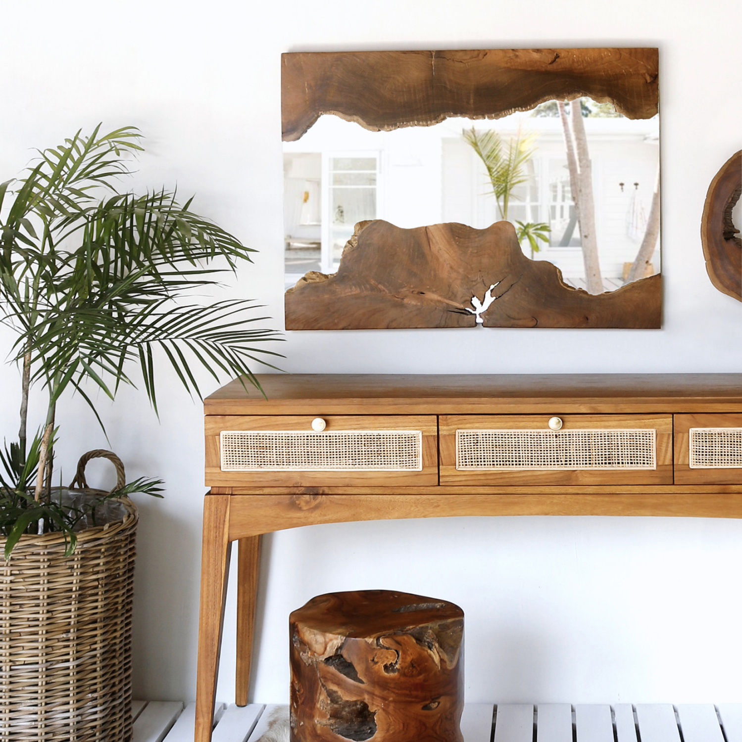 ΚΑΘΡΕΠΤΗΣ ΑΠΟ ΜΑΣΙΦ ΞΥΛΟ ΤEAK ΦΥΣΙΚΟ 100X75YΕΚ. 3