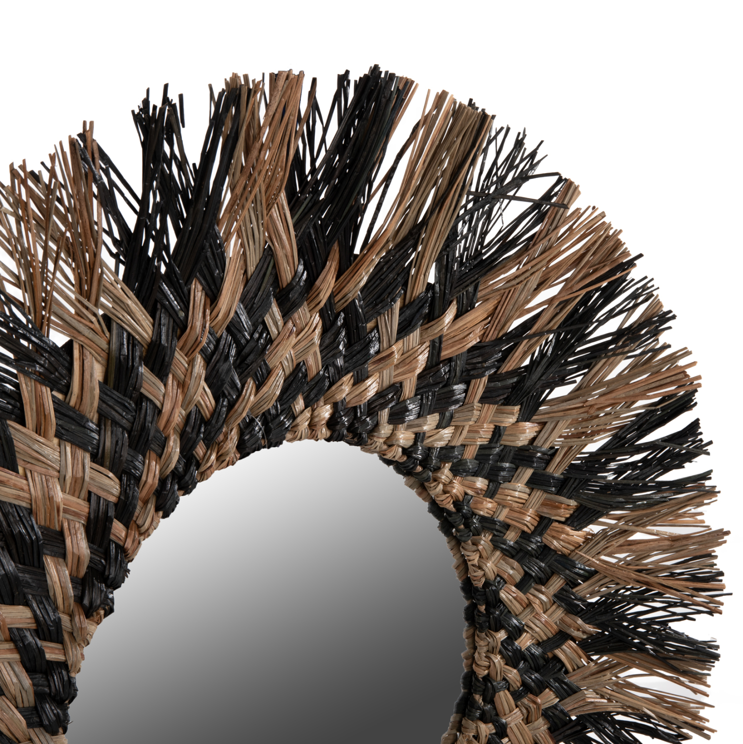 ΚΑΘΡΕΠΤΗΣ ΤΟΙΧΟΥ ΜΕ ΠΛΕΚΤΟ ΠΛΑΙΣΙΟ MENDONG GRASS Φ70εκ ΣΕ ΜΑΥΡΟ & ΦΥΣΙΚΟ 3