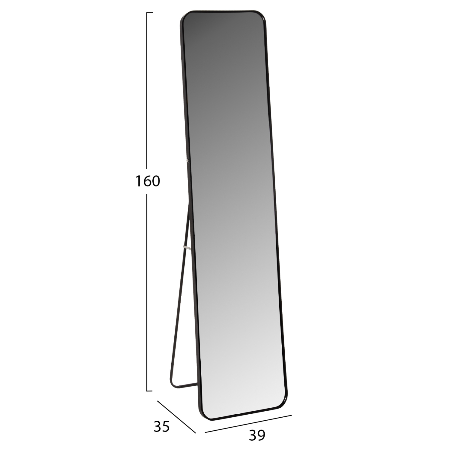 ΚΑΘΡΕΠΤΗΣ ΔΑΠΕΔΟΥ ΒOELY ΣΚΕΛΕΤΟΣ ΑΛΟΥΜΙΝΙΟΥ ΣΕ ΜΑΥΡΟ ΧΡΩΜΑ 40x35x160Υεκ. 2