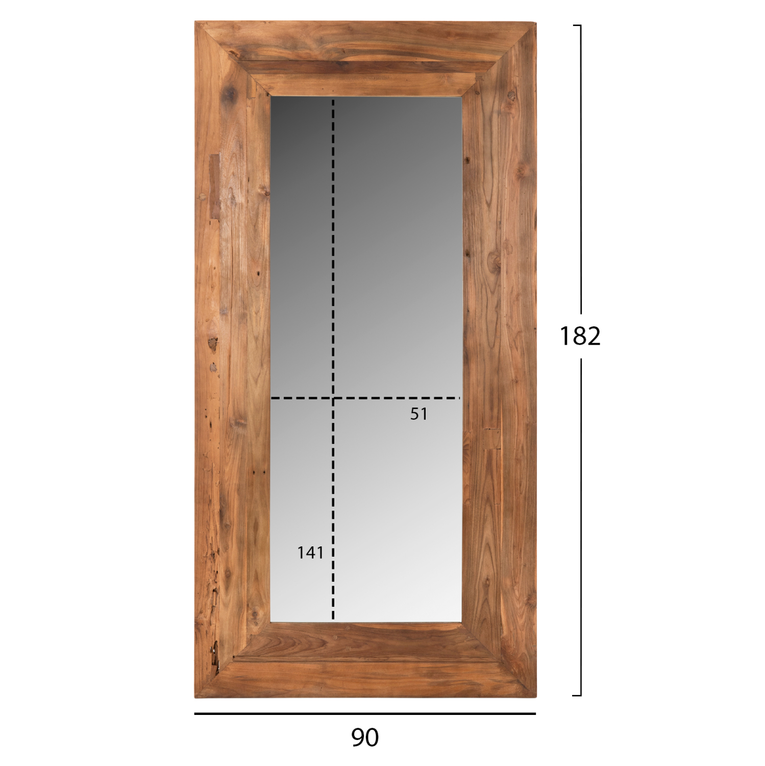 ΚΑΘΡΕΠΤΗΣ ΤΟΙΧΟΥ YORKSHIRE ΠΛΑΙΣΙΟ ΑΝΑΚΥΚΛΩΜΕΝΟ ΞΥΛΟ ΤΕΑΚ 90x182εκ. 2