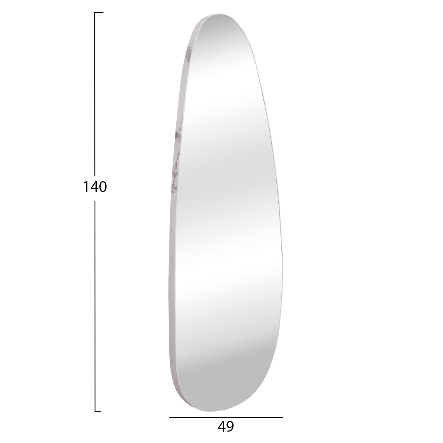 ΚΑΘΡΕΠΤΗΣ ΤΟΙΧΟΥ CRITHER ΜΕ ΠΛΑΙΣΙΟ MDF ΣΕ WHITE MARBLE ΧΡΩΜΑ 49x140Υεκ. 2
