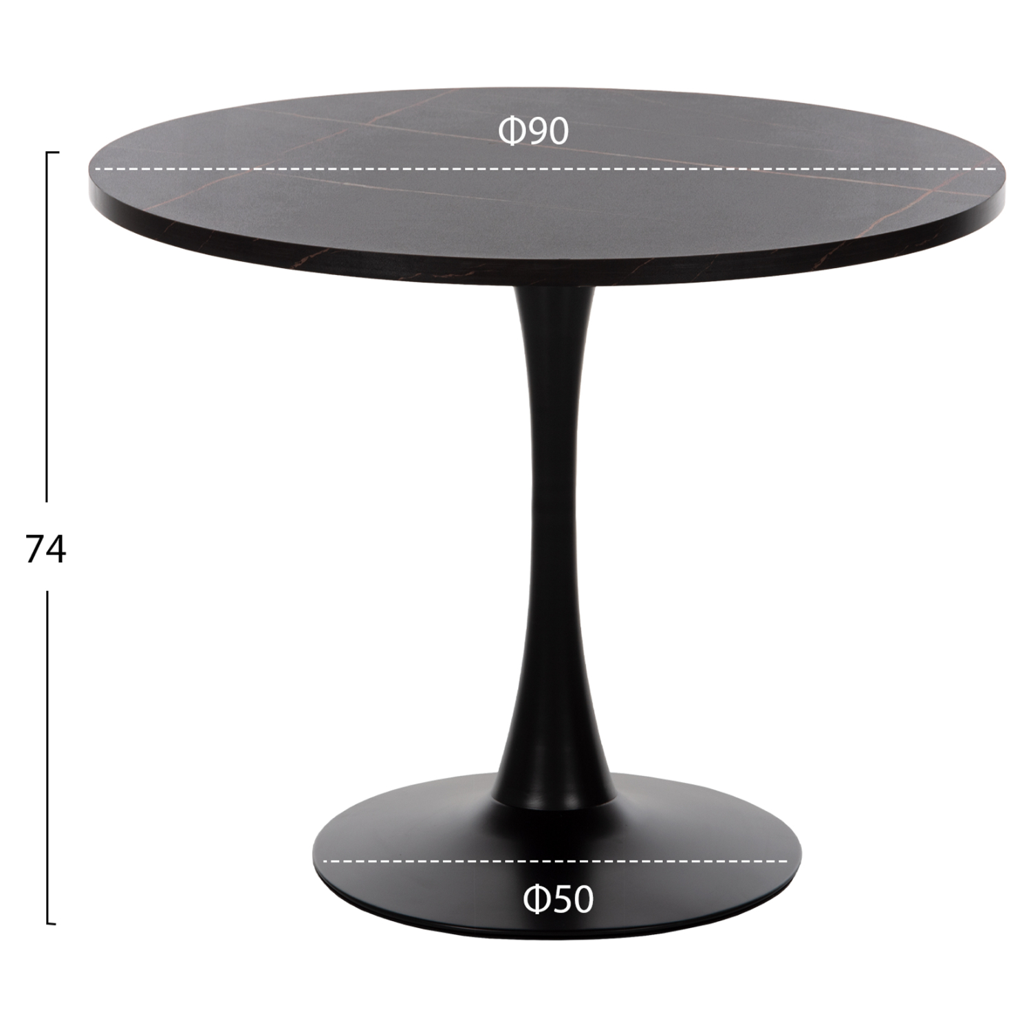 ΣΕΤ ΤΡΑΠΕΖΑΡΙΑΣ 3ΤΜΧ ROLLO ΣΤΡΟΓΓΥΛΟ ΤΡΑΠΕΖΙ--2 ΚΑΡΕΚΛΕΣ ΣΕ ΜΑΥΡΟ 3