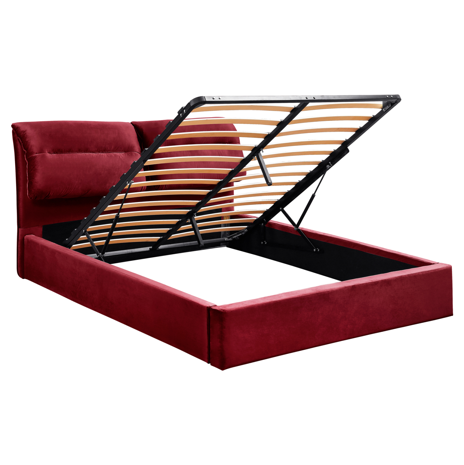 ΚΡΕΒΑΤΙ ΔΙΠΛΟ & ΣΤΡΩΜΑ KENDRA ΚΟΚΚΙΝΟ ΒΟΥΡΓΟΥΝΔΙΑΣ ΒΕΛΟΥΔΟ--ΑΠΟΘ.ΧΩΡΟΣ--160x200εκ 4